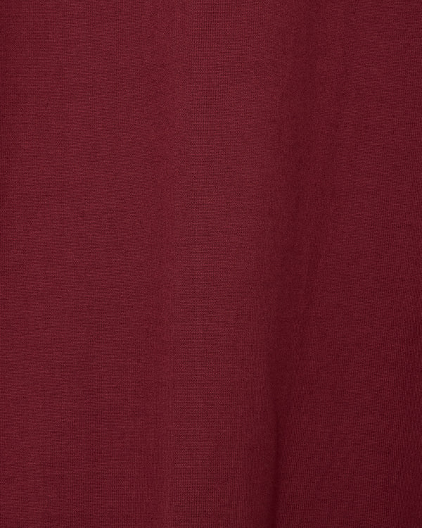 ORGANIC COTTON HEAVY FLEECE OFF TURTLE HUGE, Bordeaux