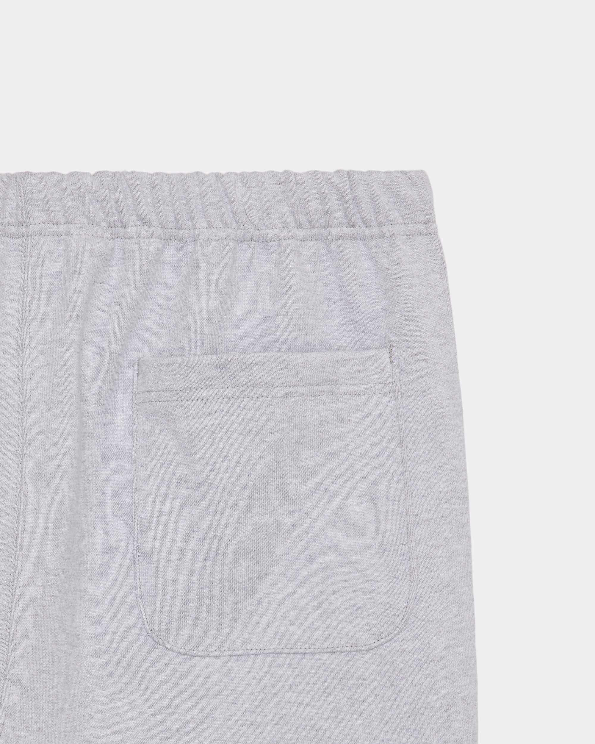 ORGANIC COTTON HEAVY FLEECE GYM PANTS, Ash Gray