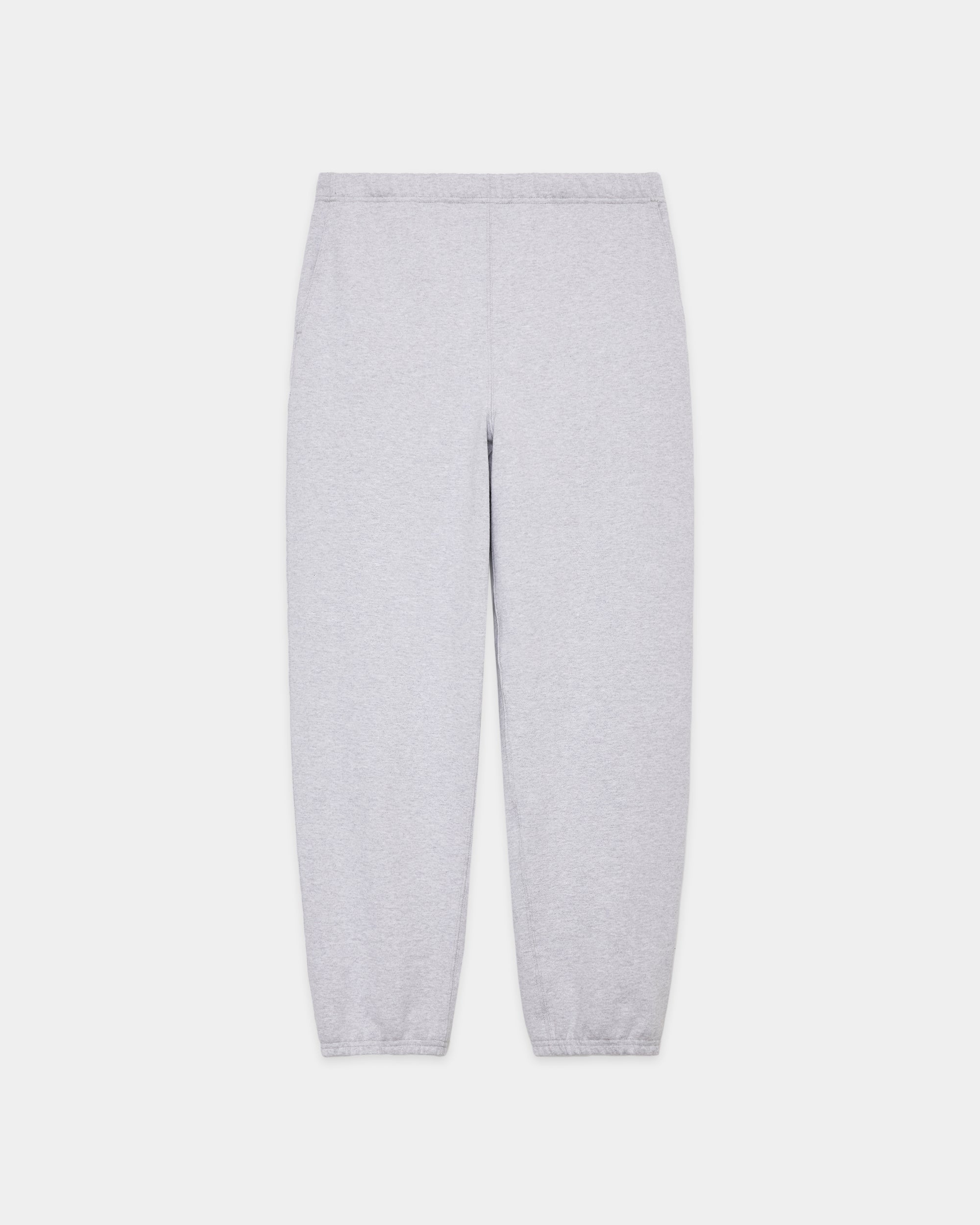 ORGANIC COTTON HEAVY FLEECE GYM PANTS, Ash Gray