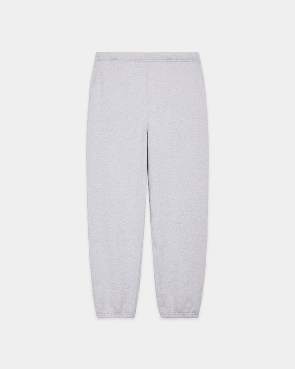 ORGANIC COTTON HEAVY FLEECE GYM PANTS, Ash Gray