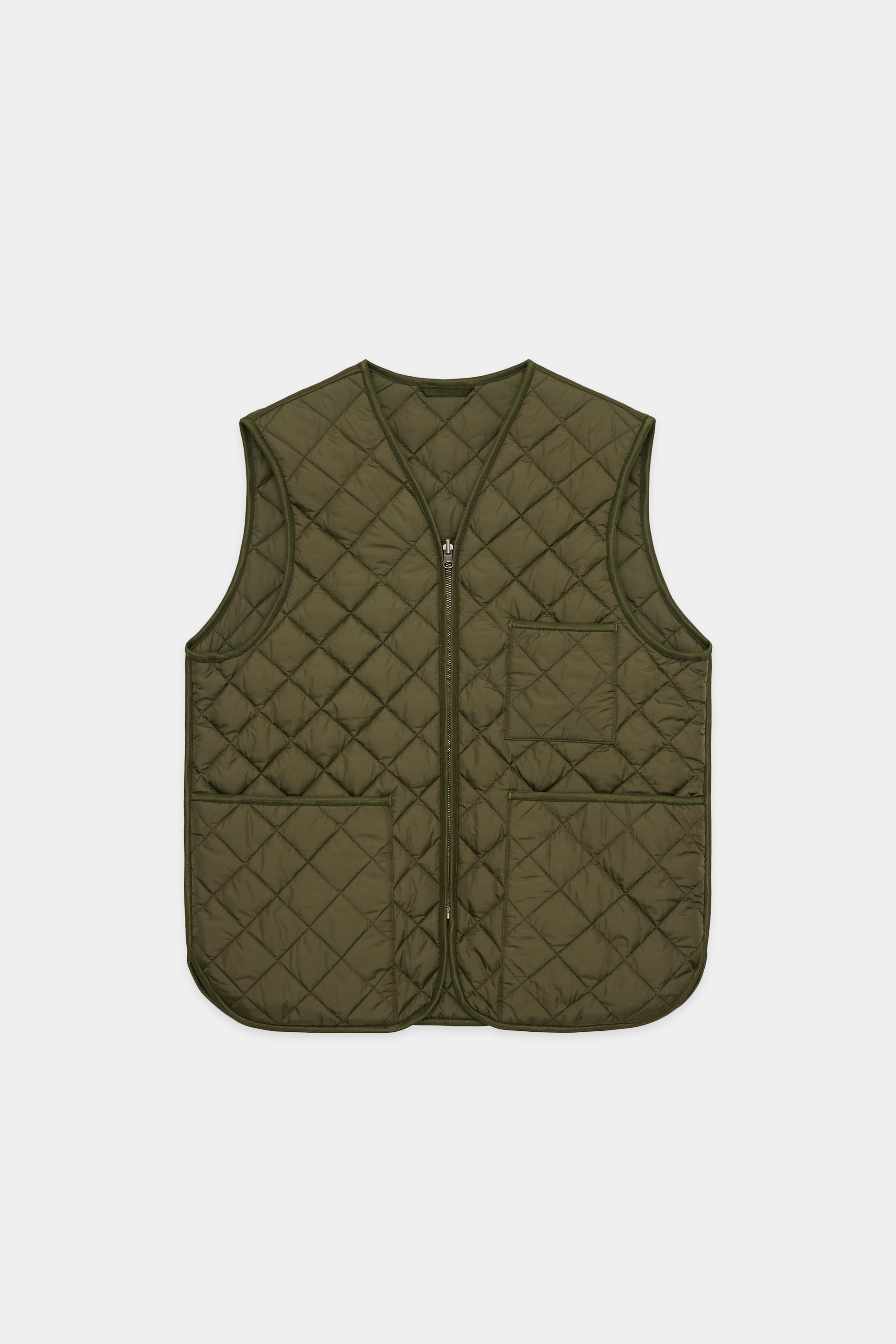 Barbour x MARKAWARE for EDIFICE QUILTING VEST, Khaki