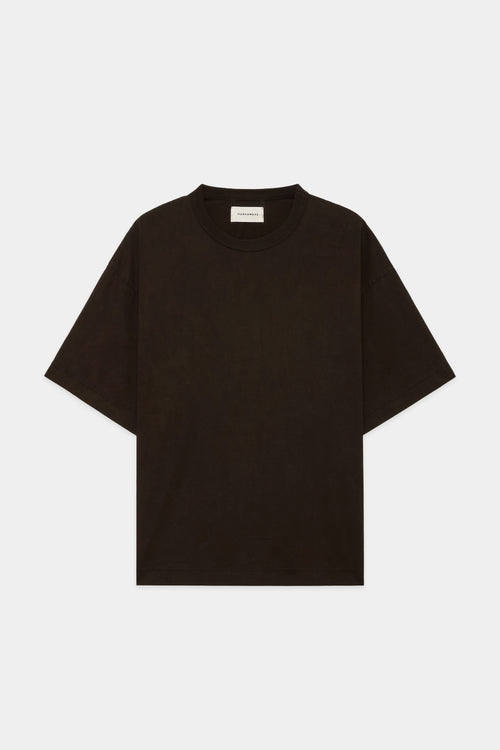 オーガニックGIZA 80/2天竺 / 別注"Doro-Zome" コンフォートフィット TEE , Dark Brown