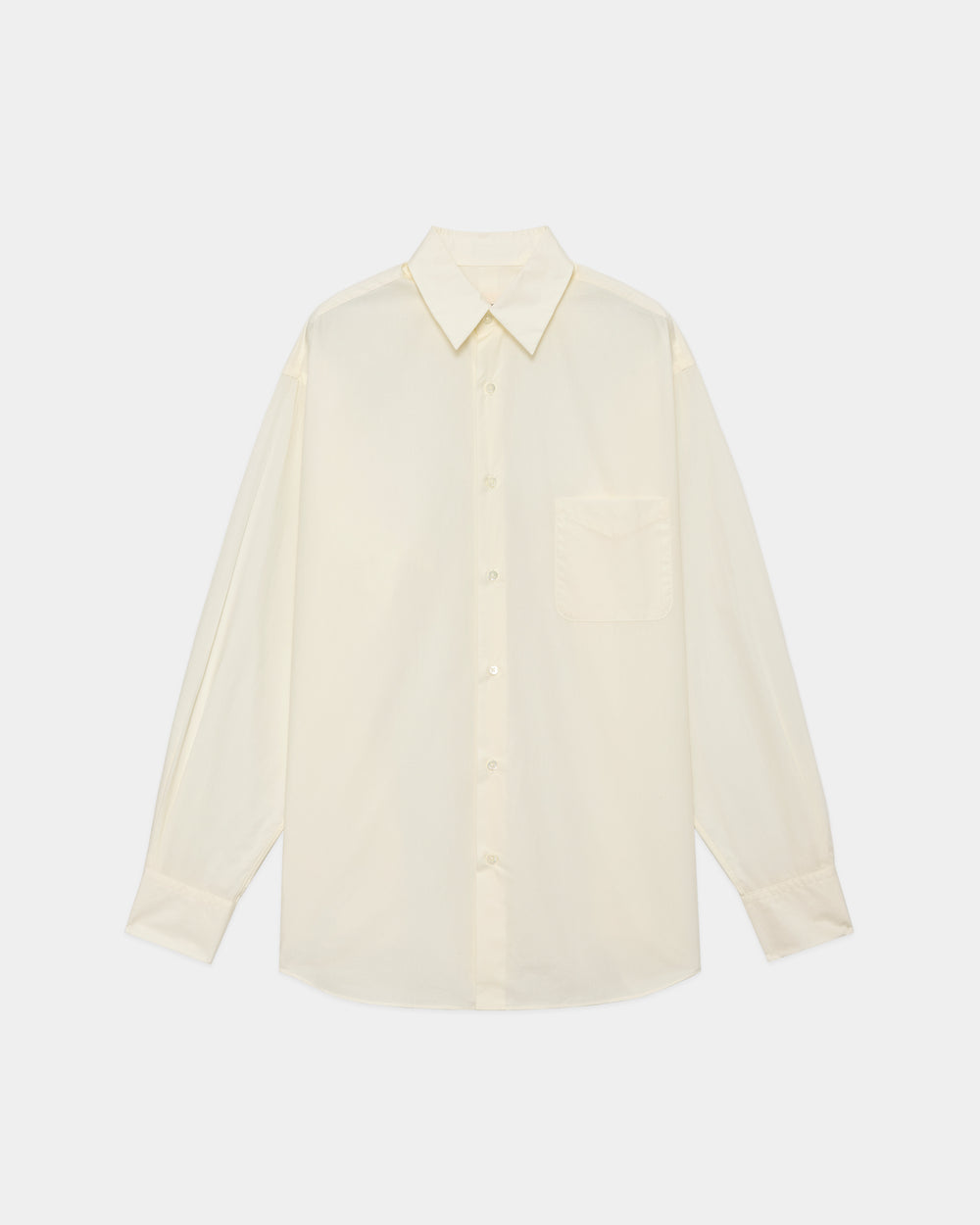 ORGANIC GIZA TYPEWRITER-CLOTH COMFORT FIT SHIRT, Ivory