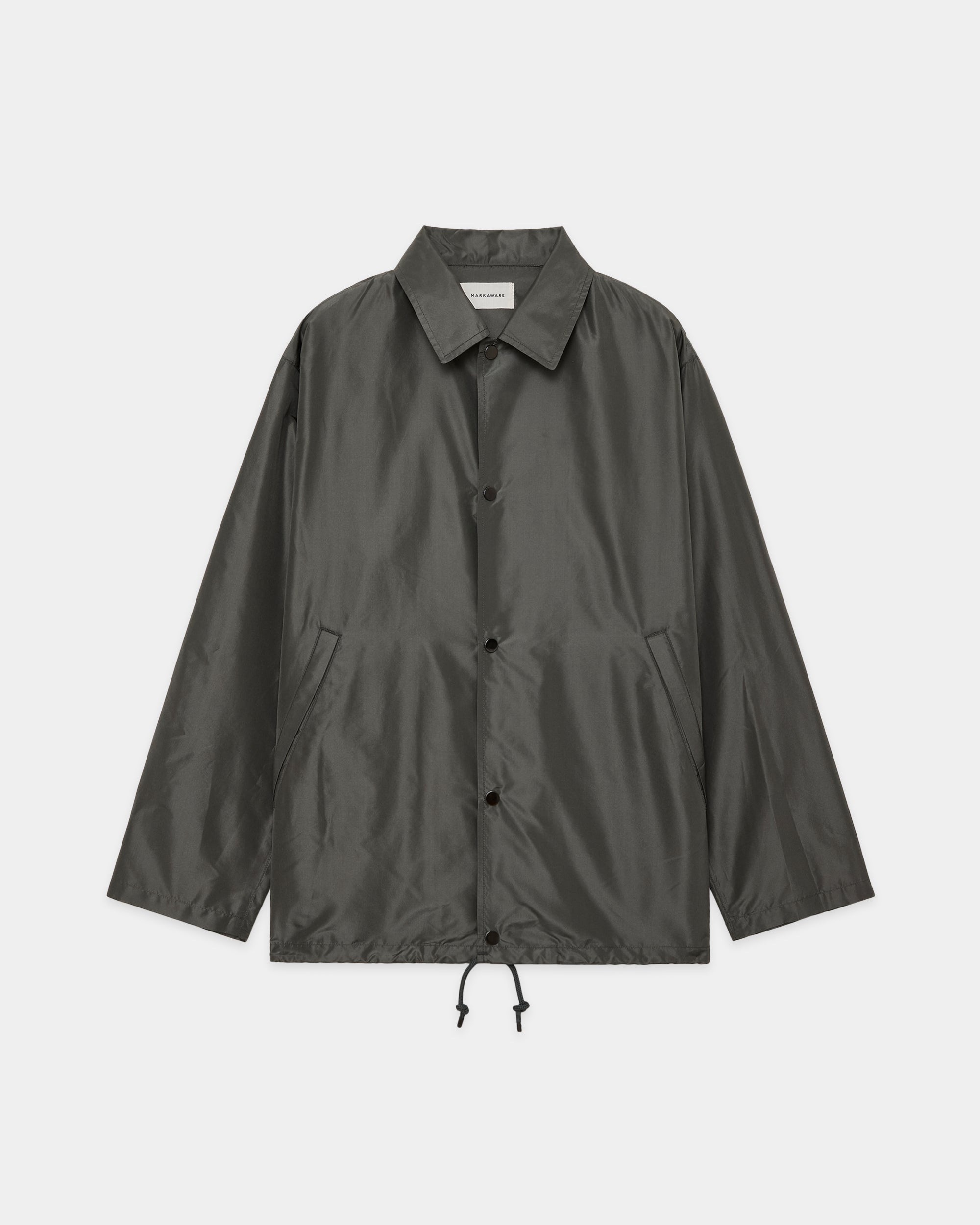 SILK TAFFETA COACH JACKET, Sage Green