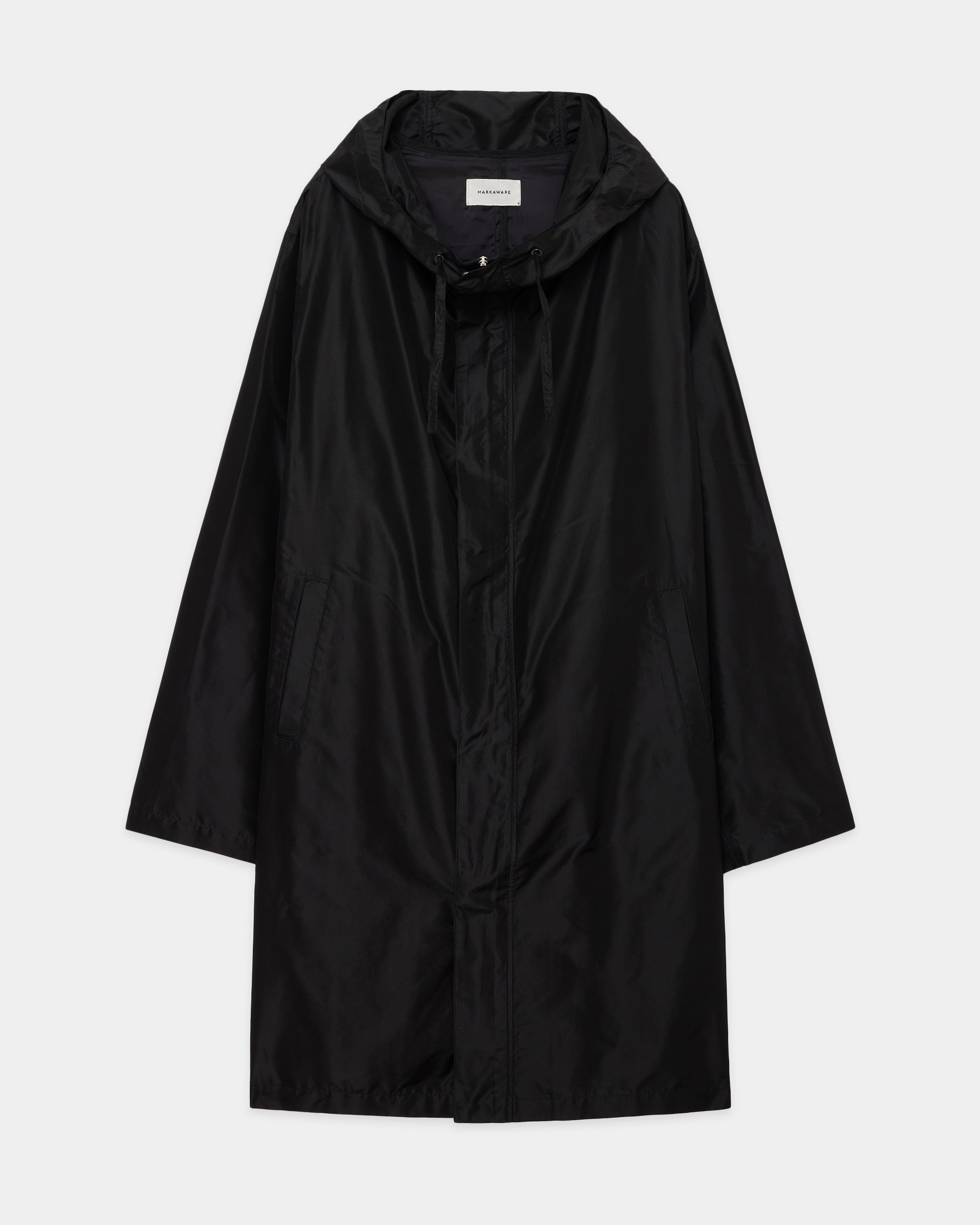 SILK TAFFETA MODS PARKA, Black