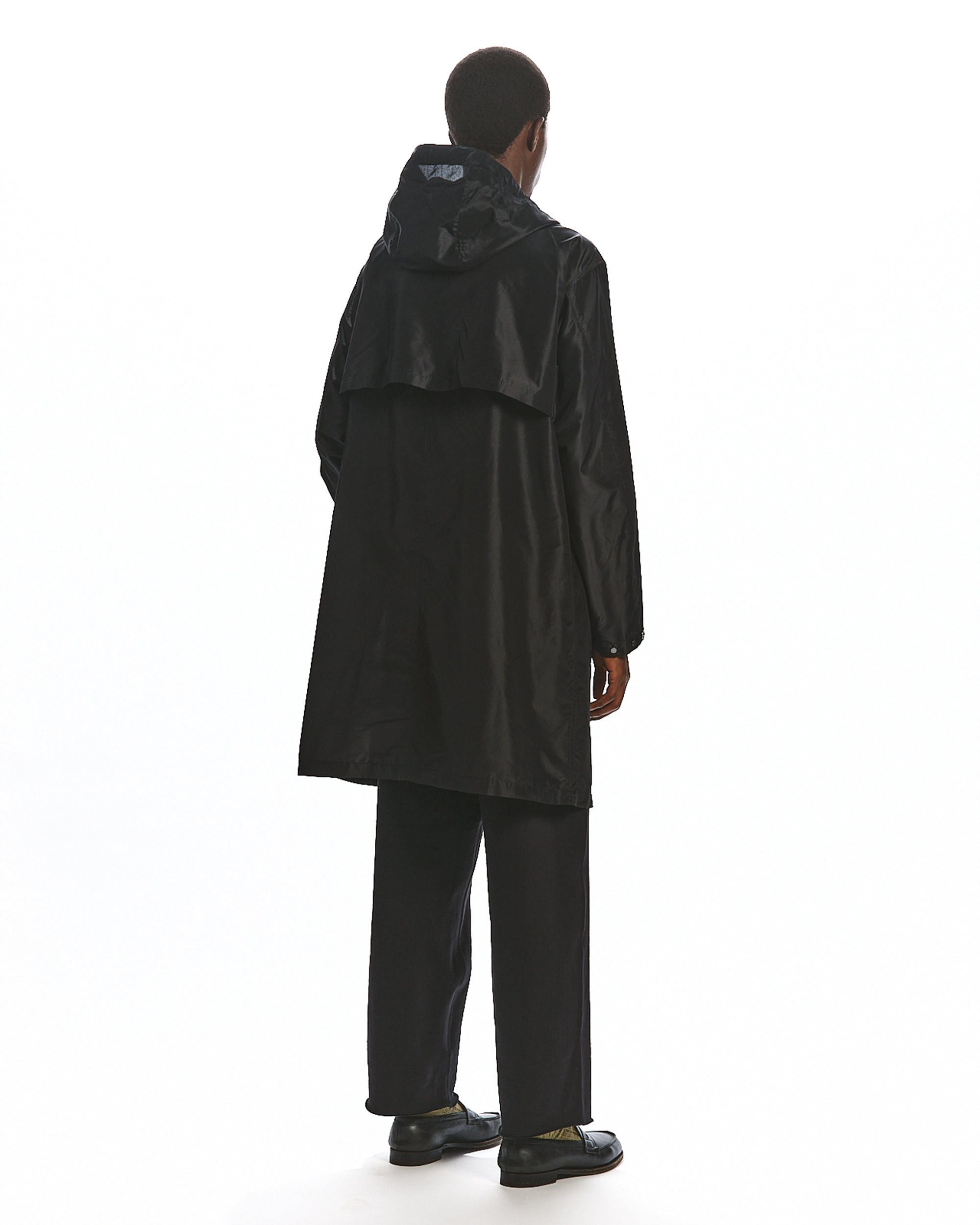 SILK TAFFETA MODS PARKA, Black