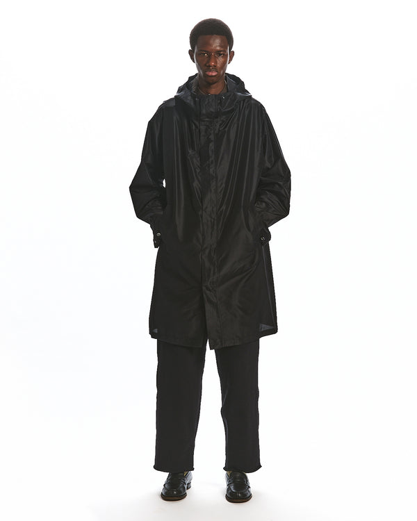 SILK TAFFETA MODS PARKA, Black