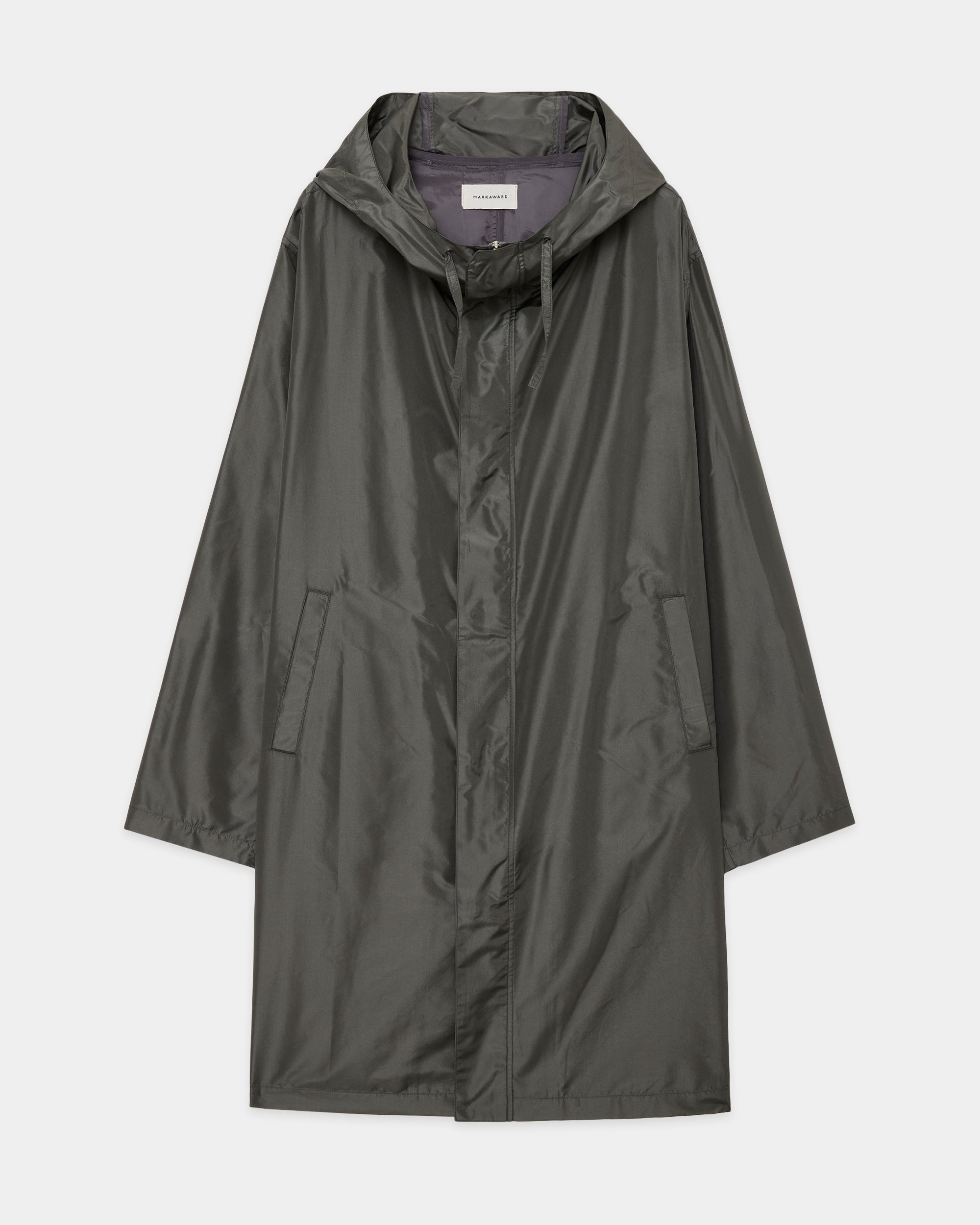 SILK TAFFETA MODS PARKA, Sage Green