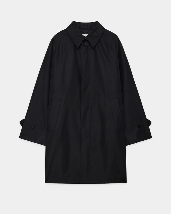 EGYPTIAN COTTON × RECYCLE POLYESTER WEATHER-CLOTH WALKABOUT COAT, Black