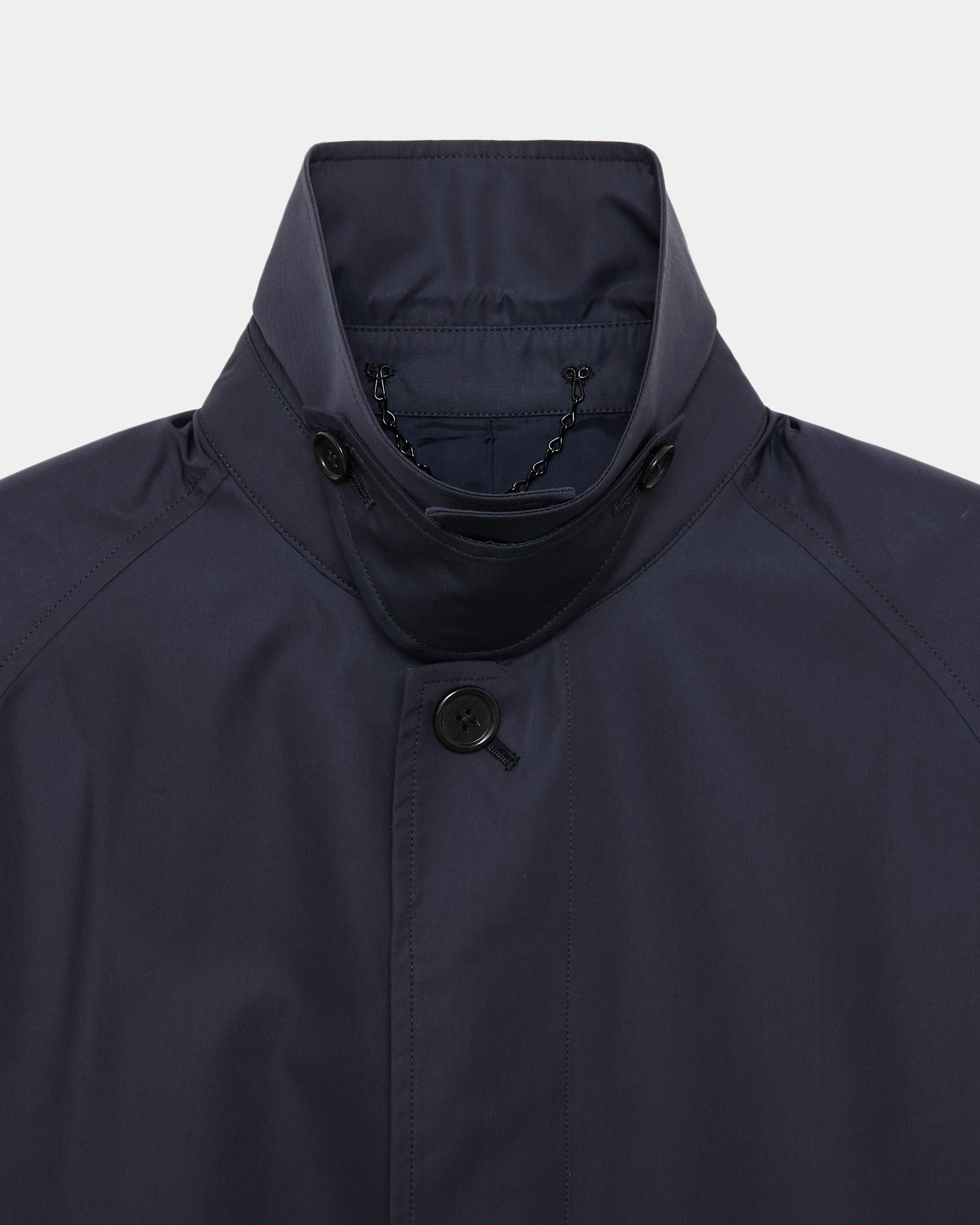 EGYPTIAN COTTON × RECYCLE POLYESTER WEATHER-CLOTH WALKABOUT COAT, Navy Charcoal