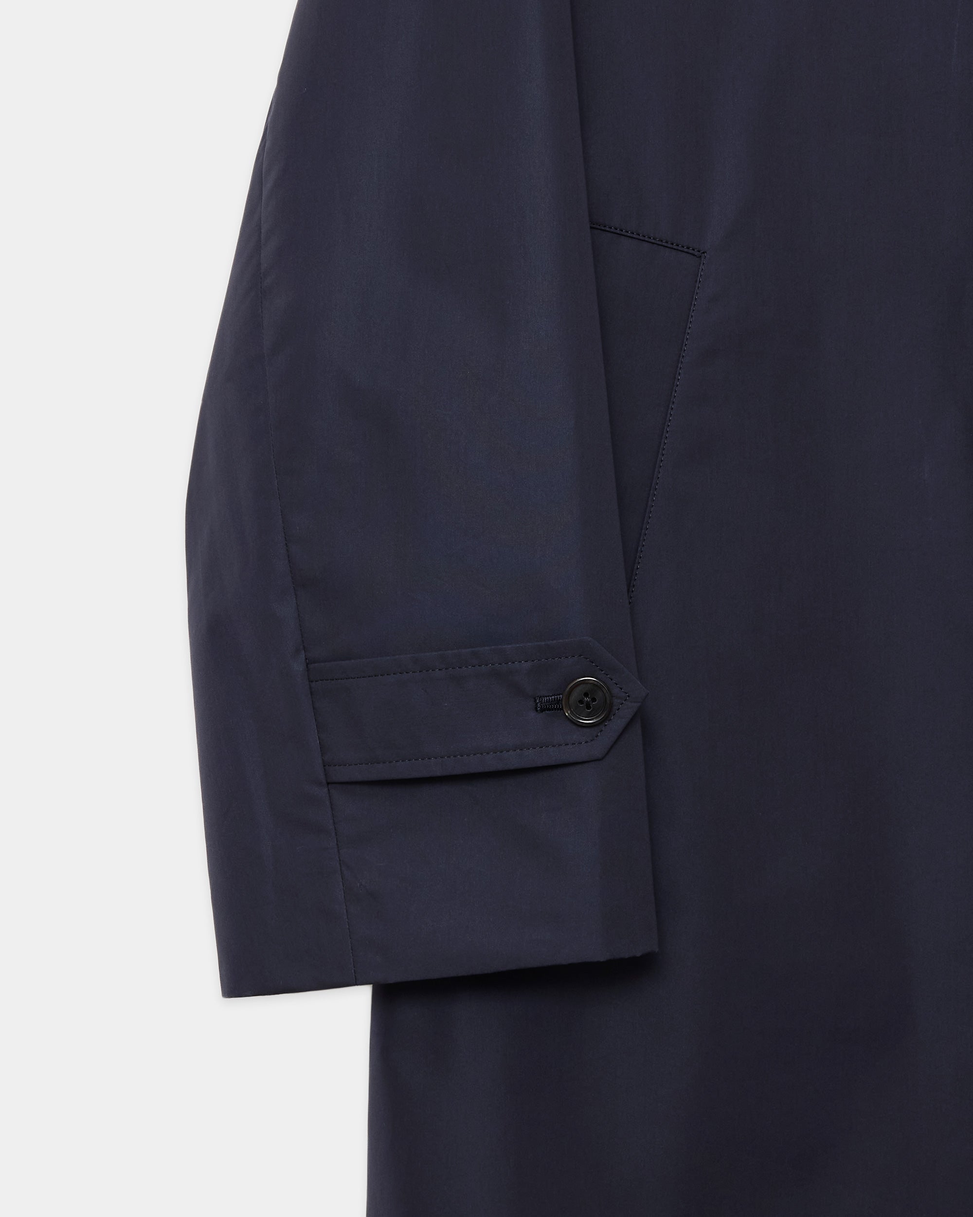 EGYPTIAN COTTON × RECYCLE POLYESTER WEATHER-CLOTH WALKABOUT COAT, Navy Charcoal