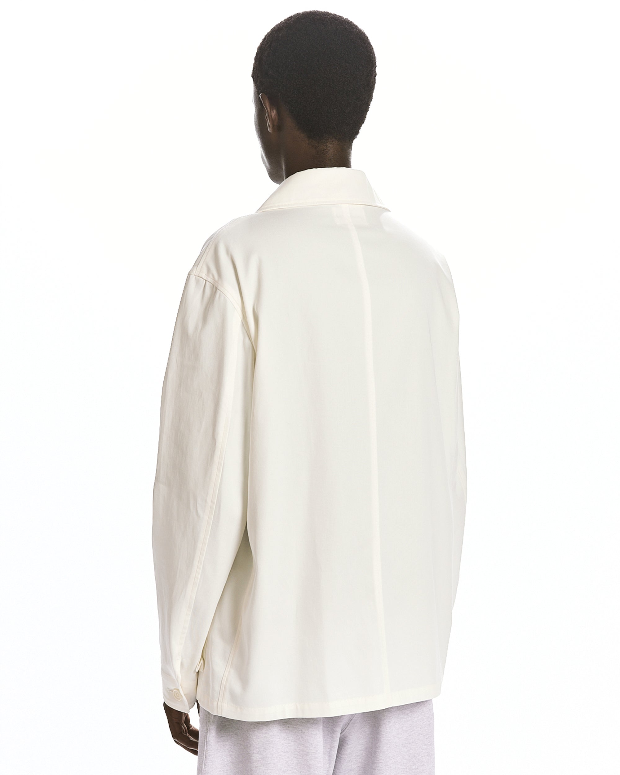 ORGANIC GIZA VOILE YARN TWILL 4POCKETS JACKET, White