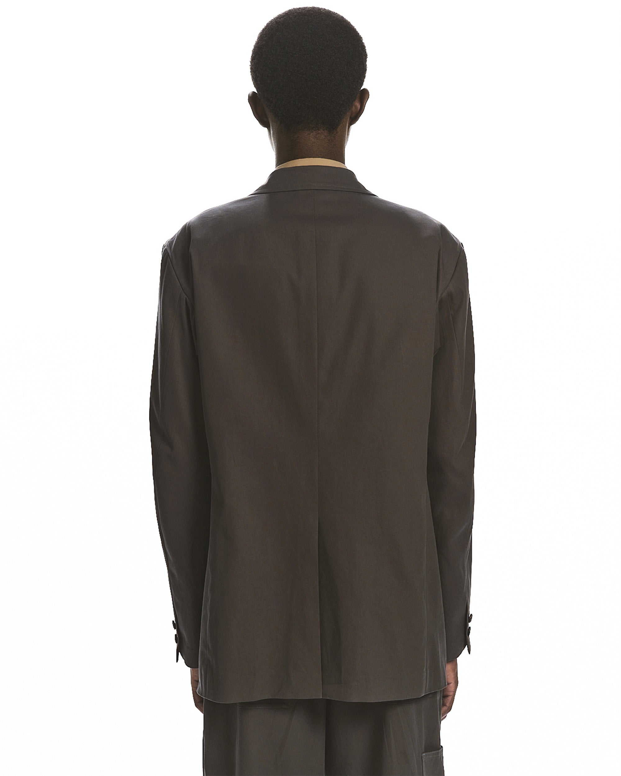 ORGANIC COTTON VOILE YARN TWILL ALBERT JACKET, Dark Olive