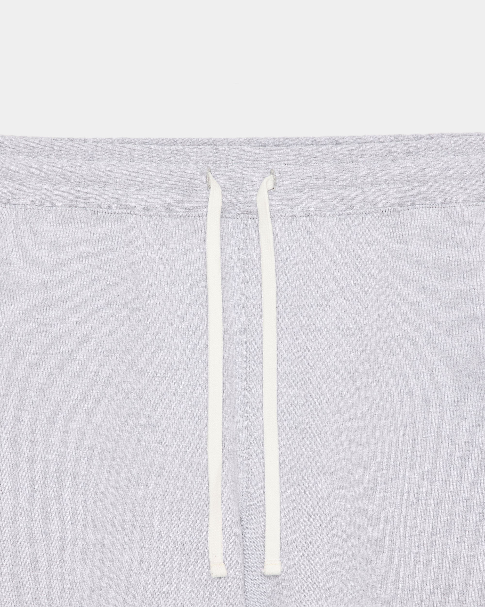 ORGANIC COTTON HEAVY FLEECE GYM SHORTS, Ash Gray