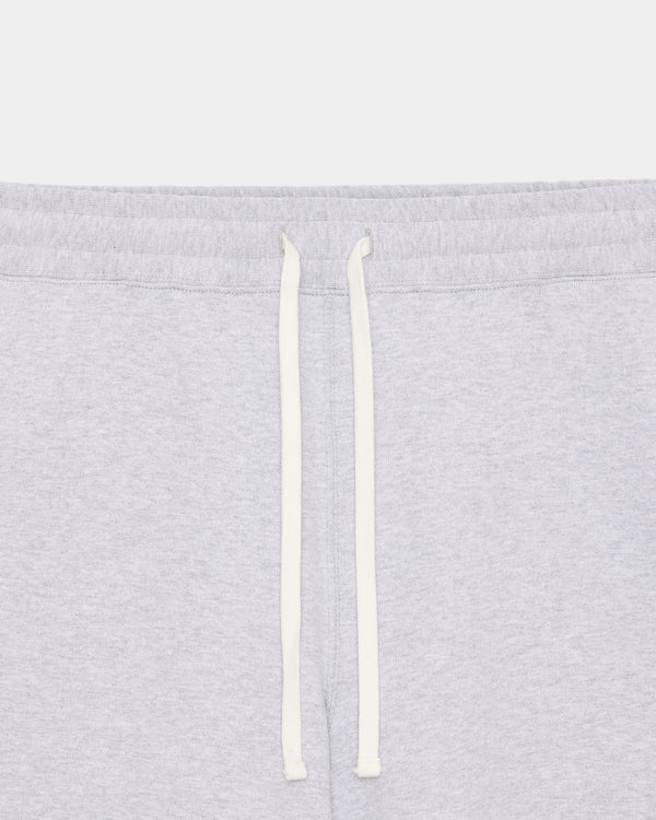 ORGANIC COTTON HEAVY FLEECE GYM SHORTS, Ash Gray