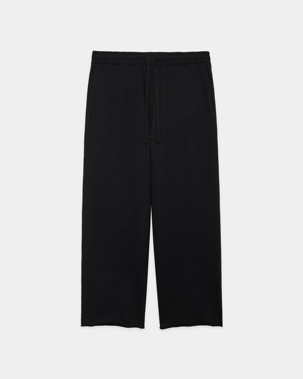 ORGANIC COTTON HEAVY FLEECE GYM PANTS, Black