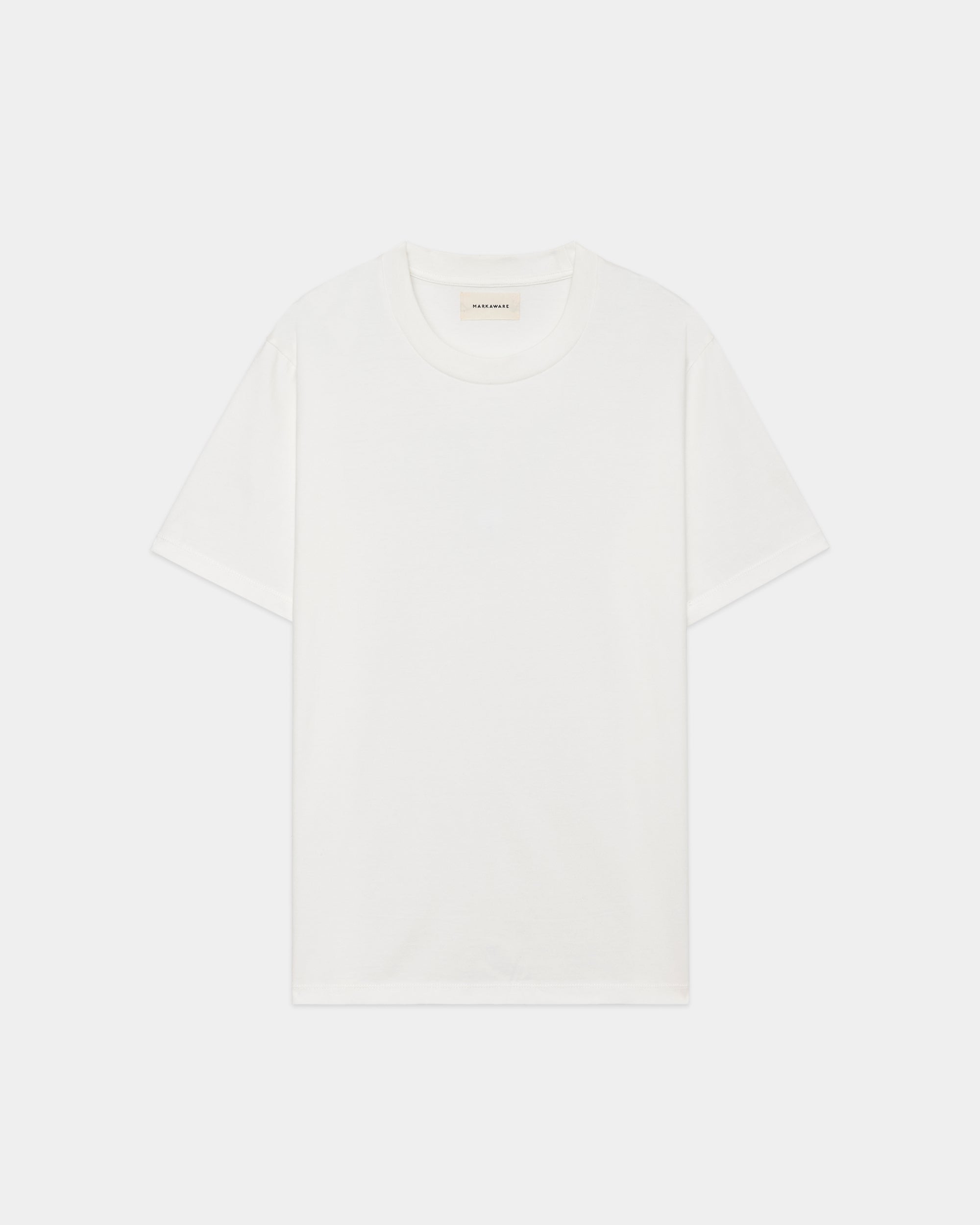 GIZA 80/3 KNIT REGULAR FIT Tee, White