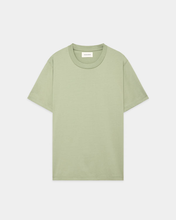 GIZA 80/3 KNIT REGULAR FIT Tee, Sage