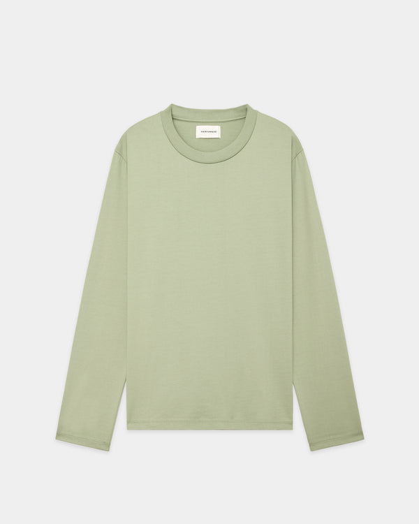 GIZA 80/3 KNIT REGULAR FIT LONGSLEEVE Tee, Sage