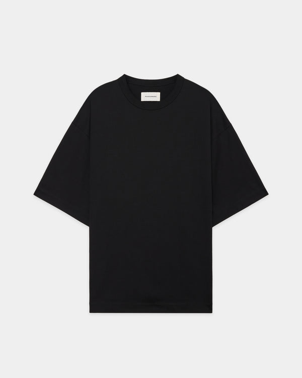 GIZA 80/3 KNIT COMFORT FIT Tee, Black