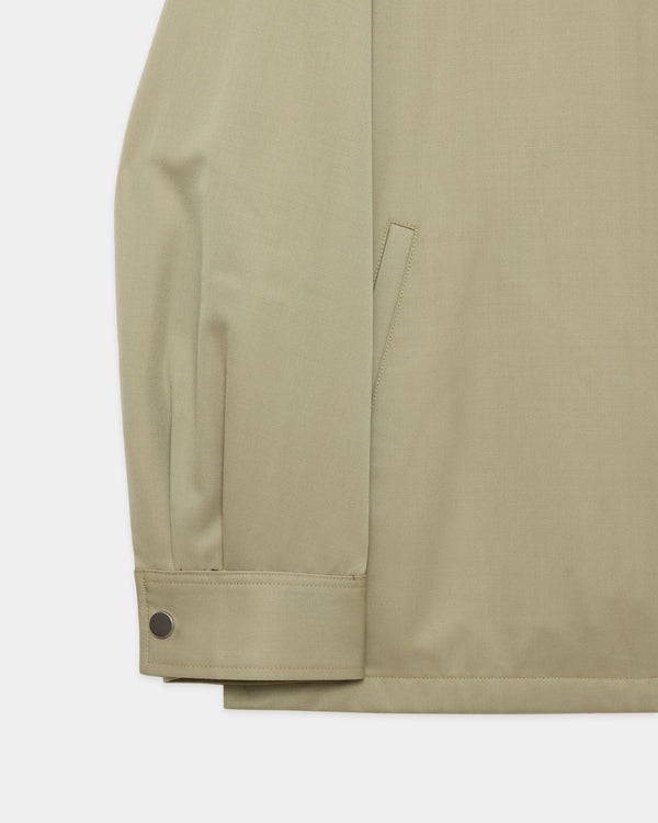 SUPER 160's WOOL GABARDINE DRIVERS JACKET, Beige