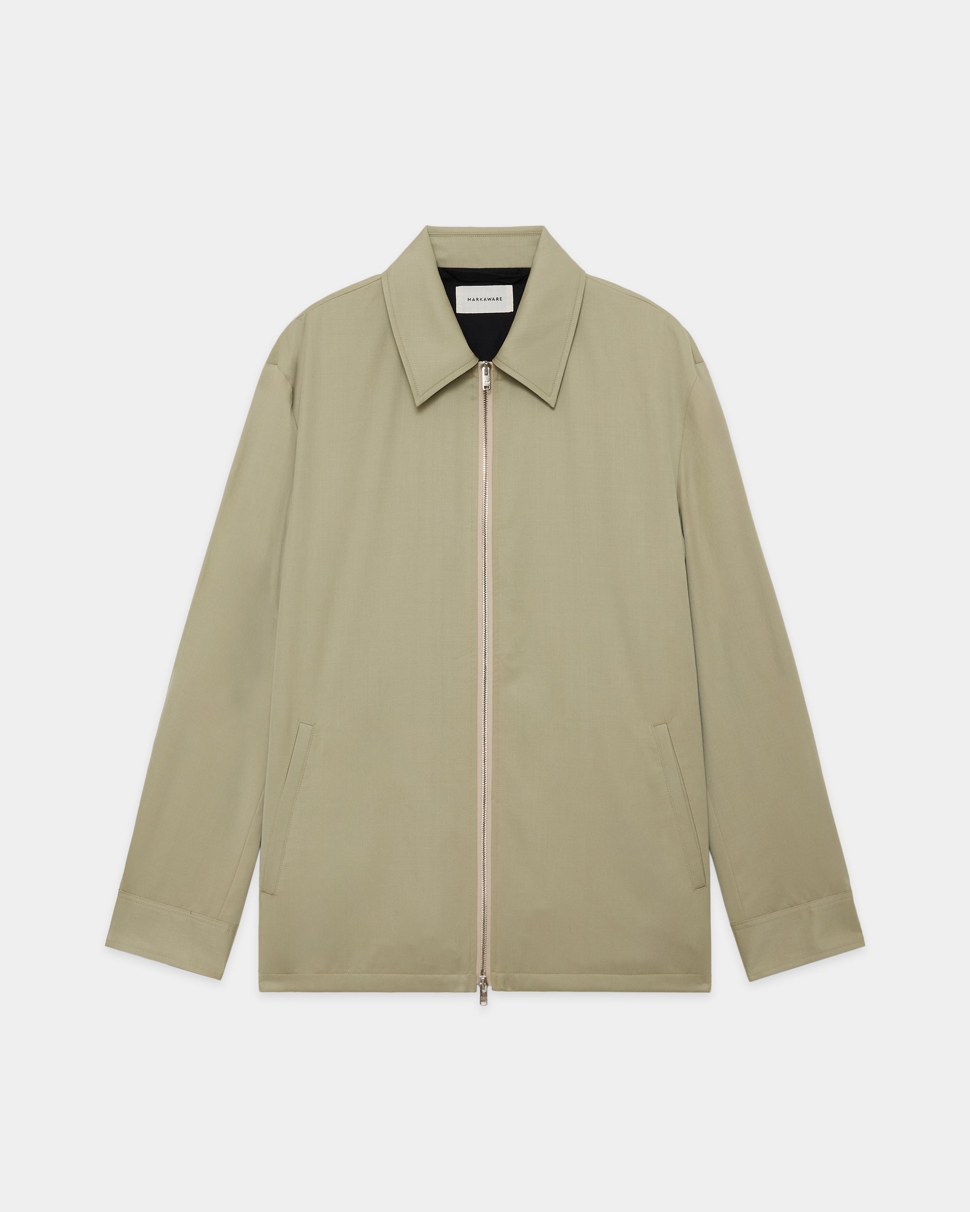 SUPER 160's WOOL GABARDINE DRIVERS JACKET, Beige