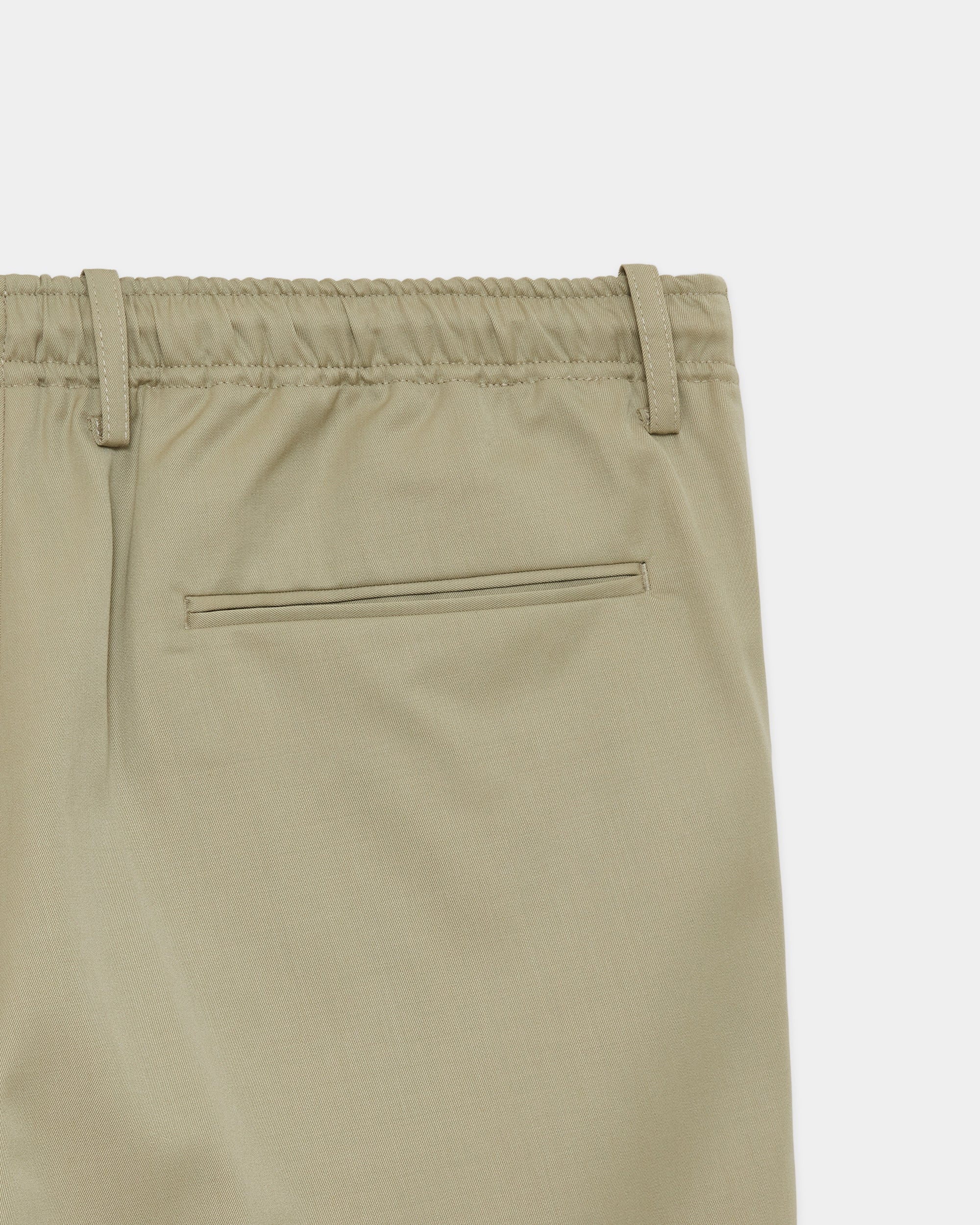 SUPER 160's WOOL GABARDINE ONE TUCK TAPERED EASY PANTS, Beige