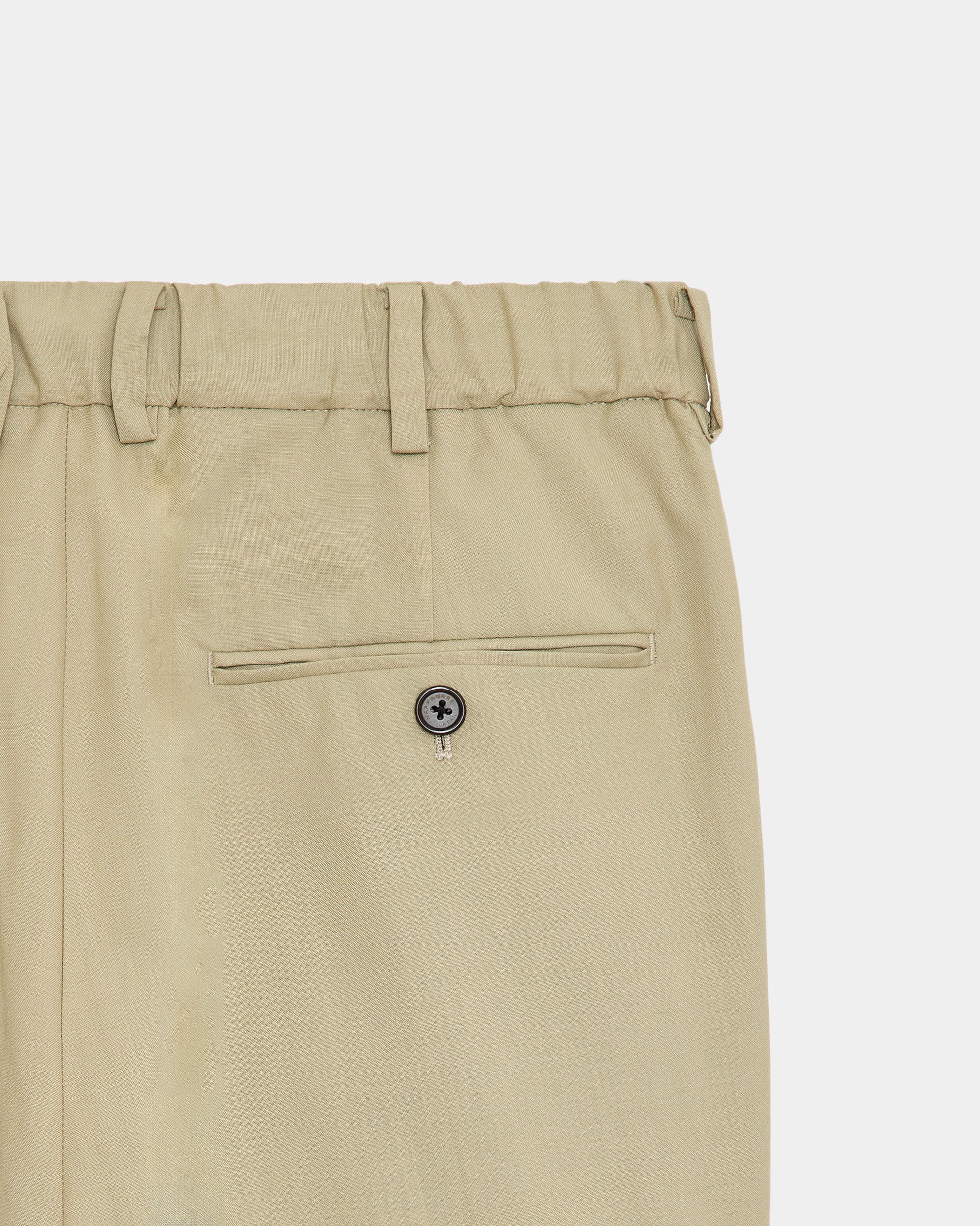 ORGANIC WOOL 2/80 TROPICAL SLIM-STRAIGHT TROUSERS, Beige