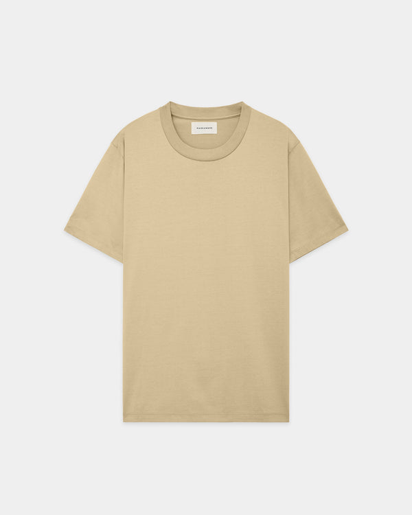 ORGANIC GIZA 80/2 KNIT REGULAR FIT Tee, Khaki