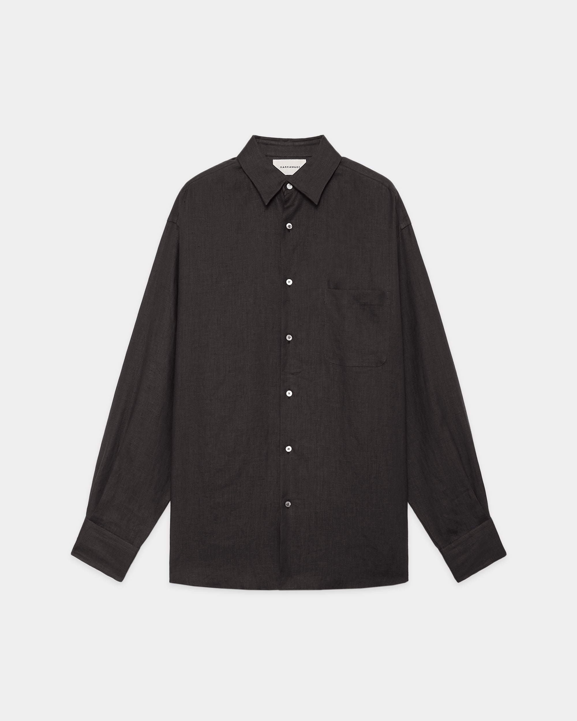 HEMP SHIRTING COMFORT FIT SHIRT, Charcoal