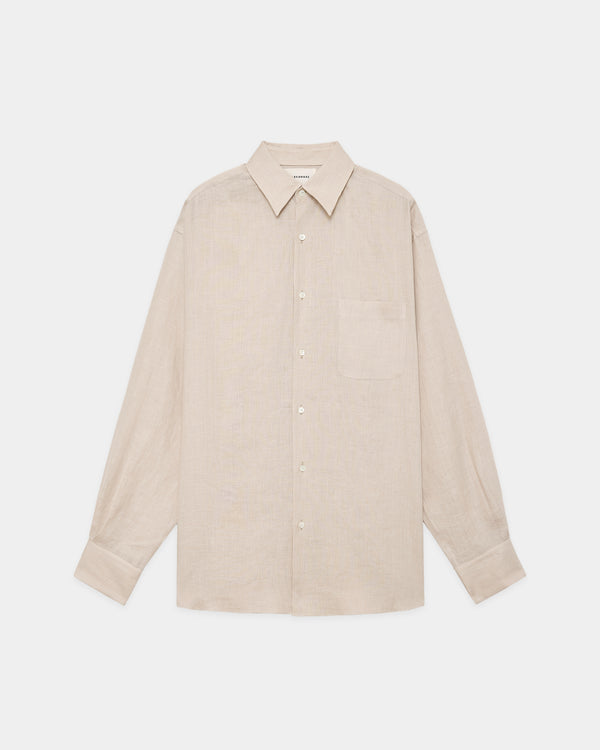 HEMP SHIRTING COMFORT FIT SHIRT, Taupe