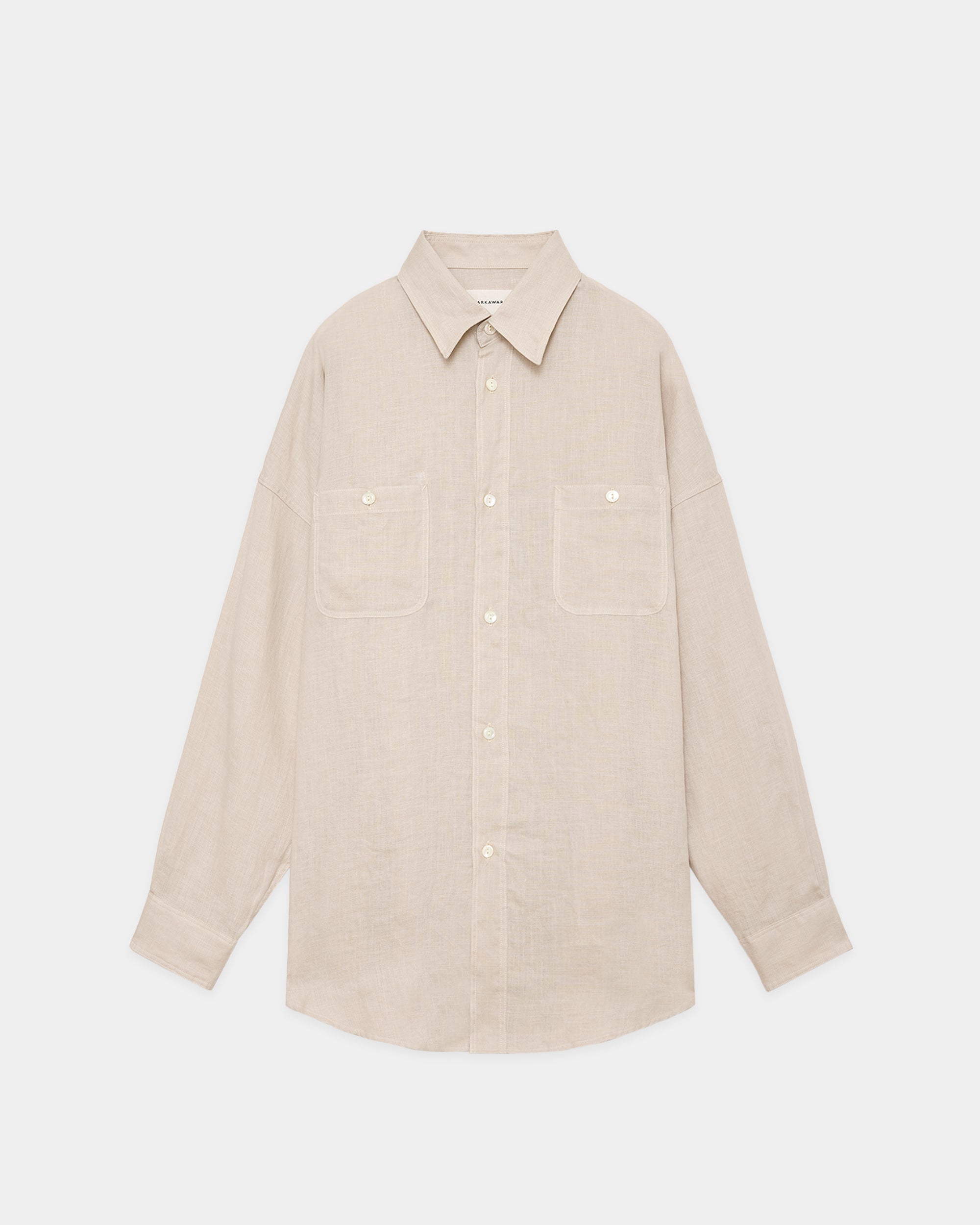 HEMP SHIRTING TENT LONG SHIRT, Taupe