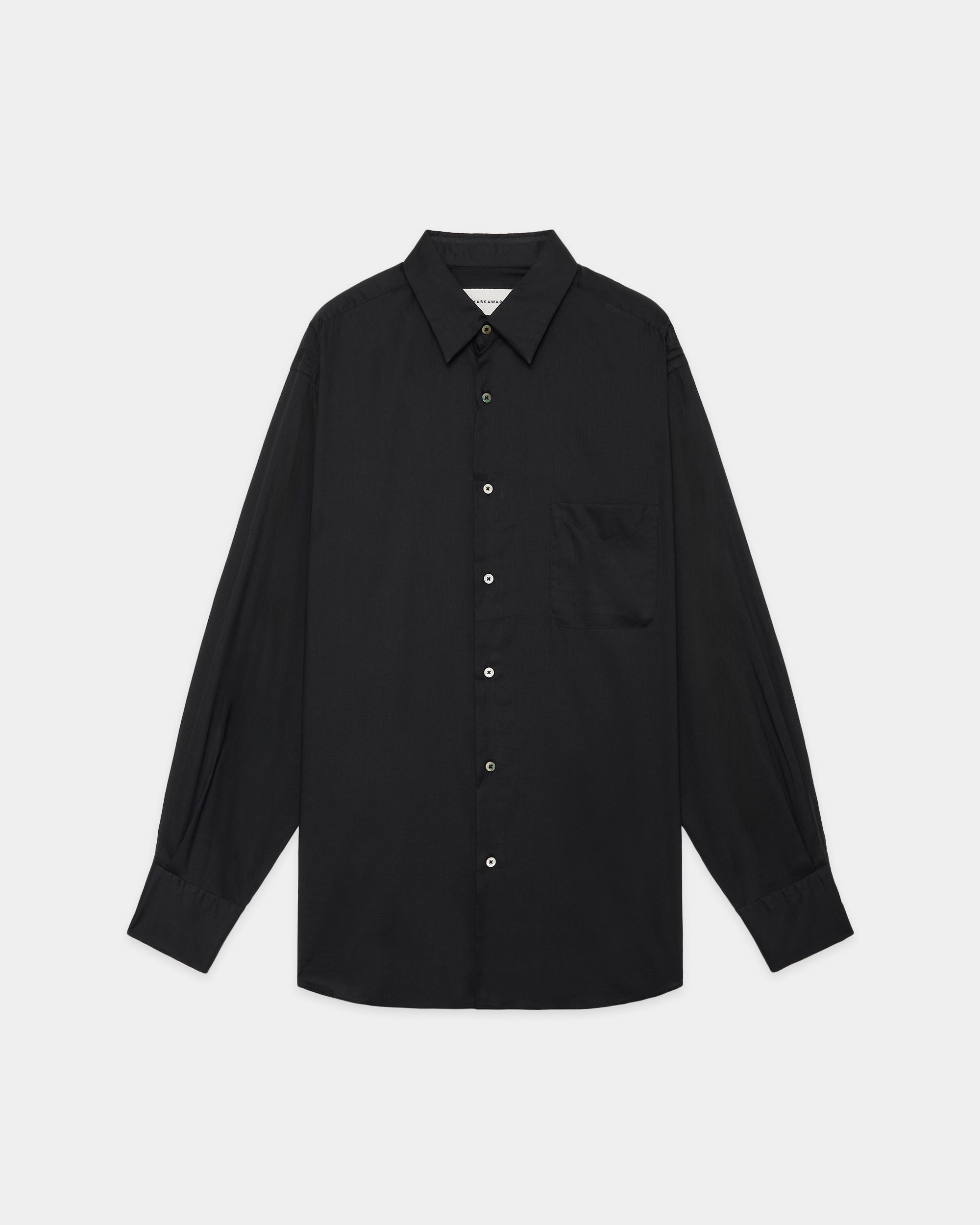 ORGANIC COTTON LOAN COMFORT FIT SHIRT, Black