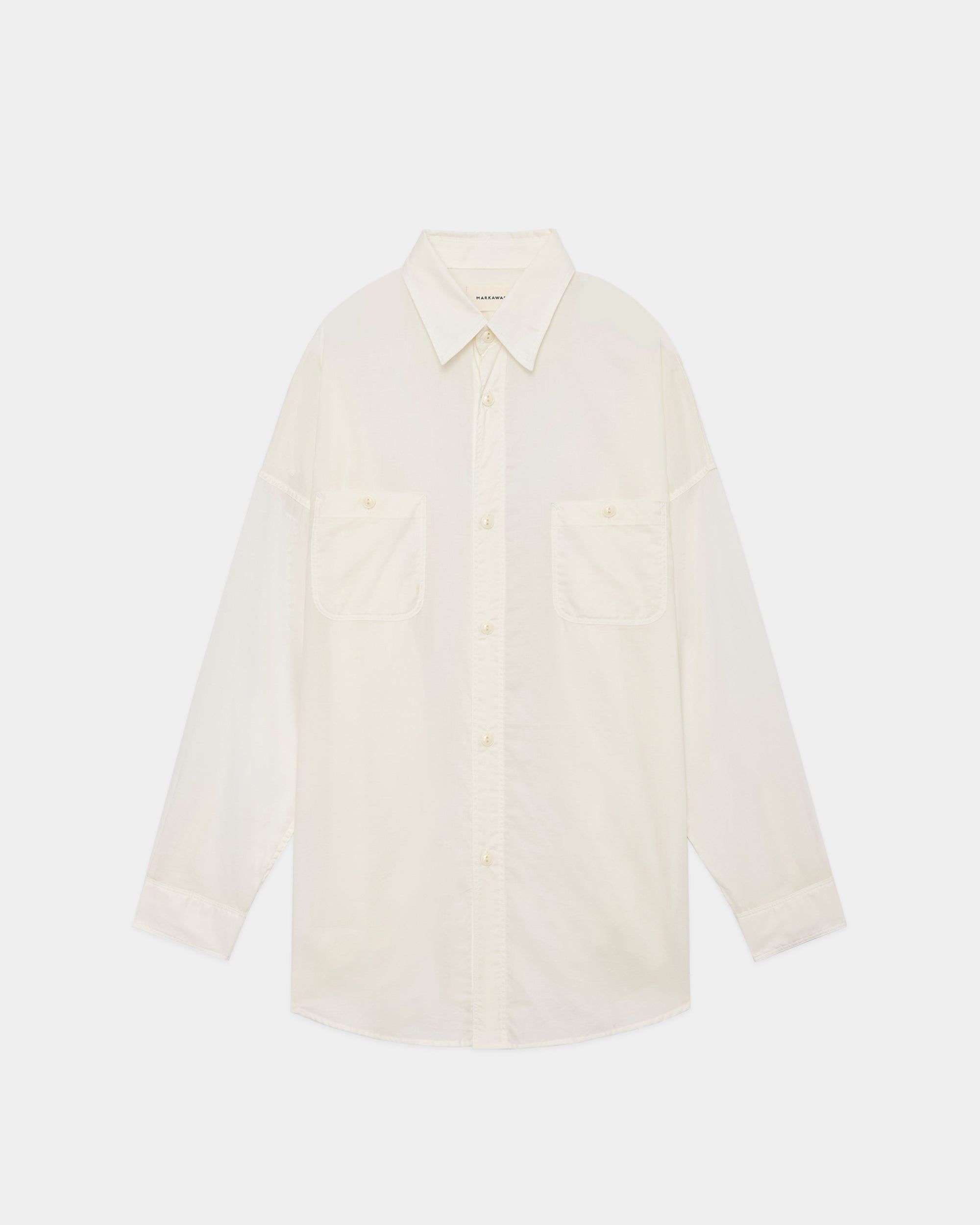 ORGANIC COTTON LOAN TENT LONG SHIRT, Ivory