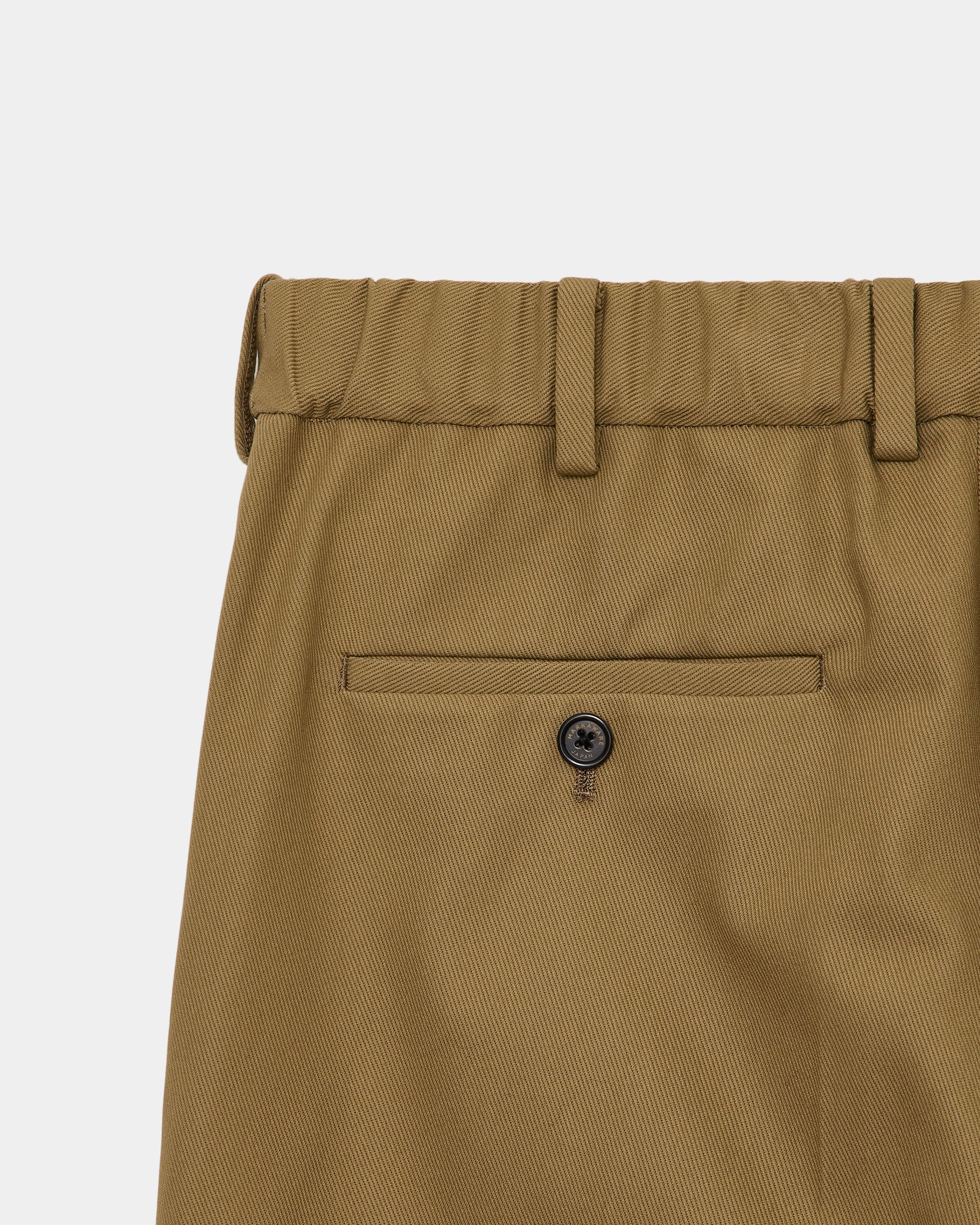 ORGANIC COTTON SURVIVAL CLOTH DOUBLE PLEATED TROUSERS, Beige