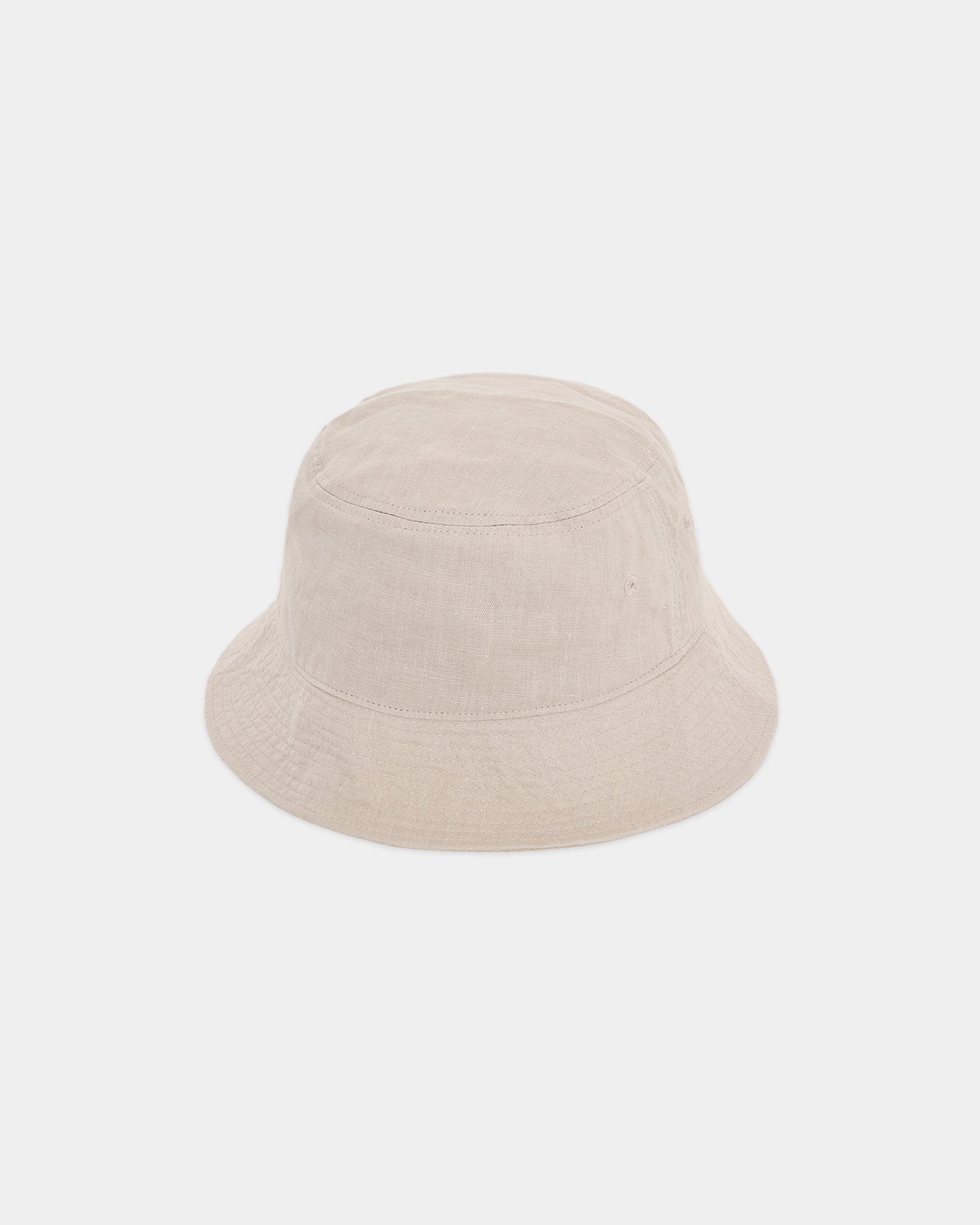 HEMP SHIRTING BUCKET HAT, Taupe