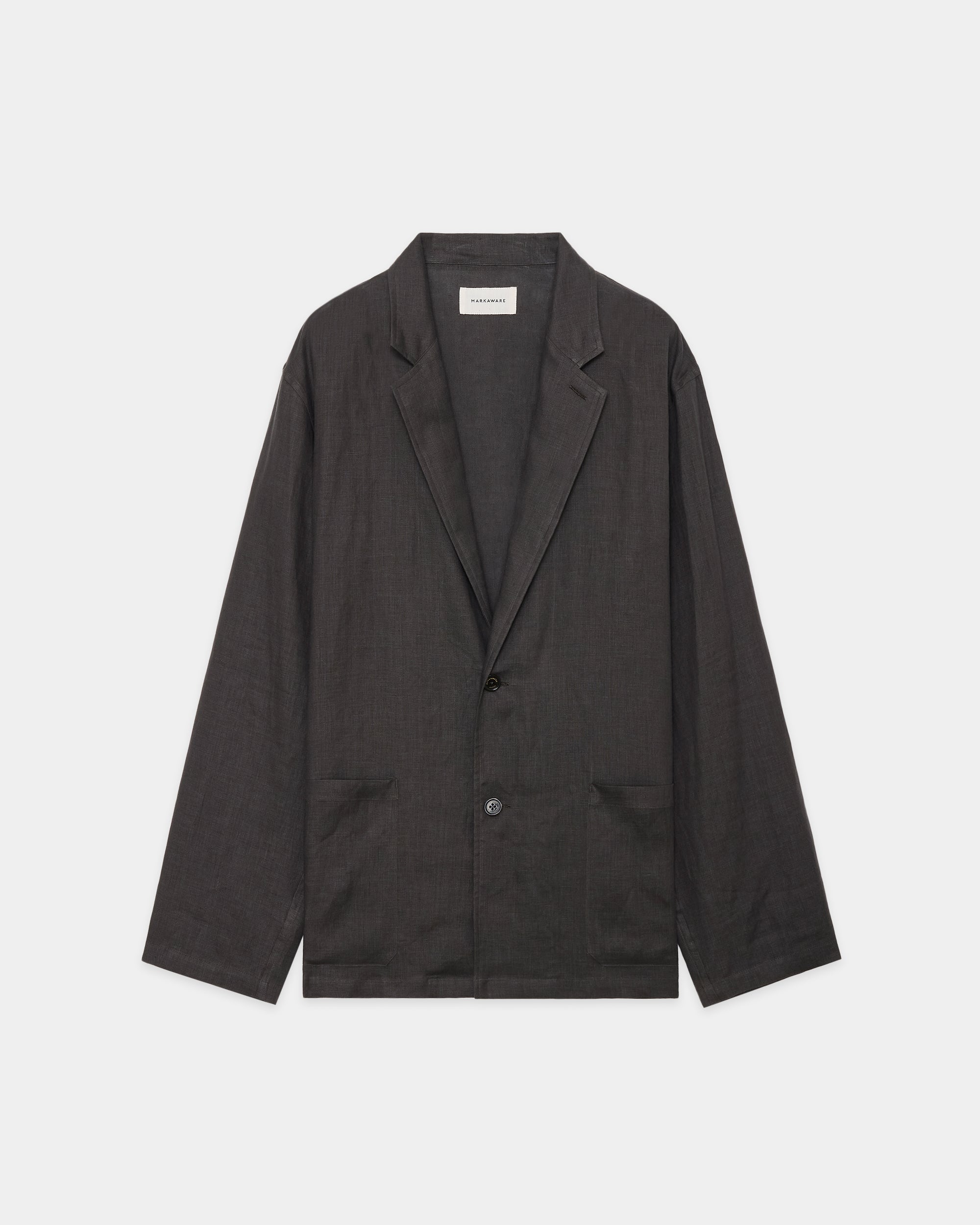 HEMP SHIRTING SHIRT JACKET, Black