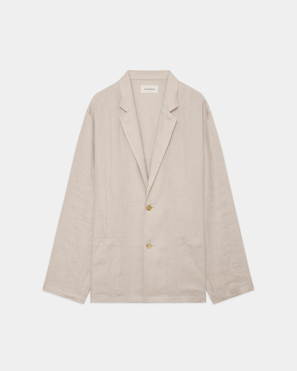 HEMP SHIRTING SHIRT JACKET, Taupe