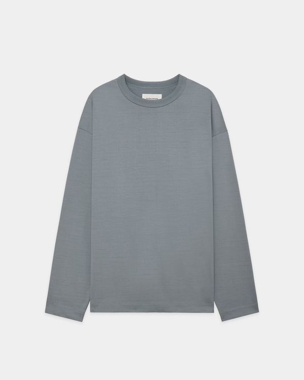 オーガニックGIZA 60/3 サバイバル天竺 / コンフォートフィットL/S Tee, Dolphin Gray