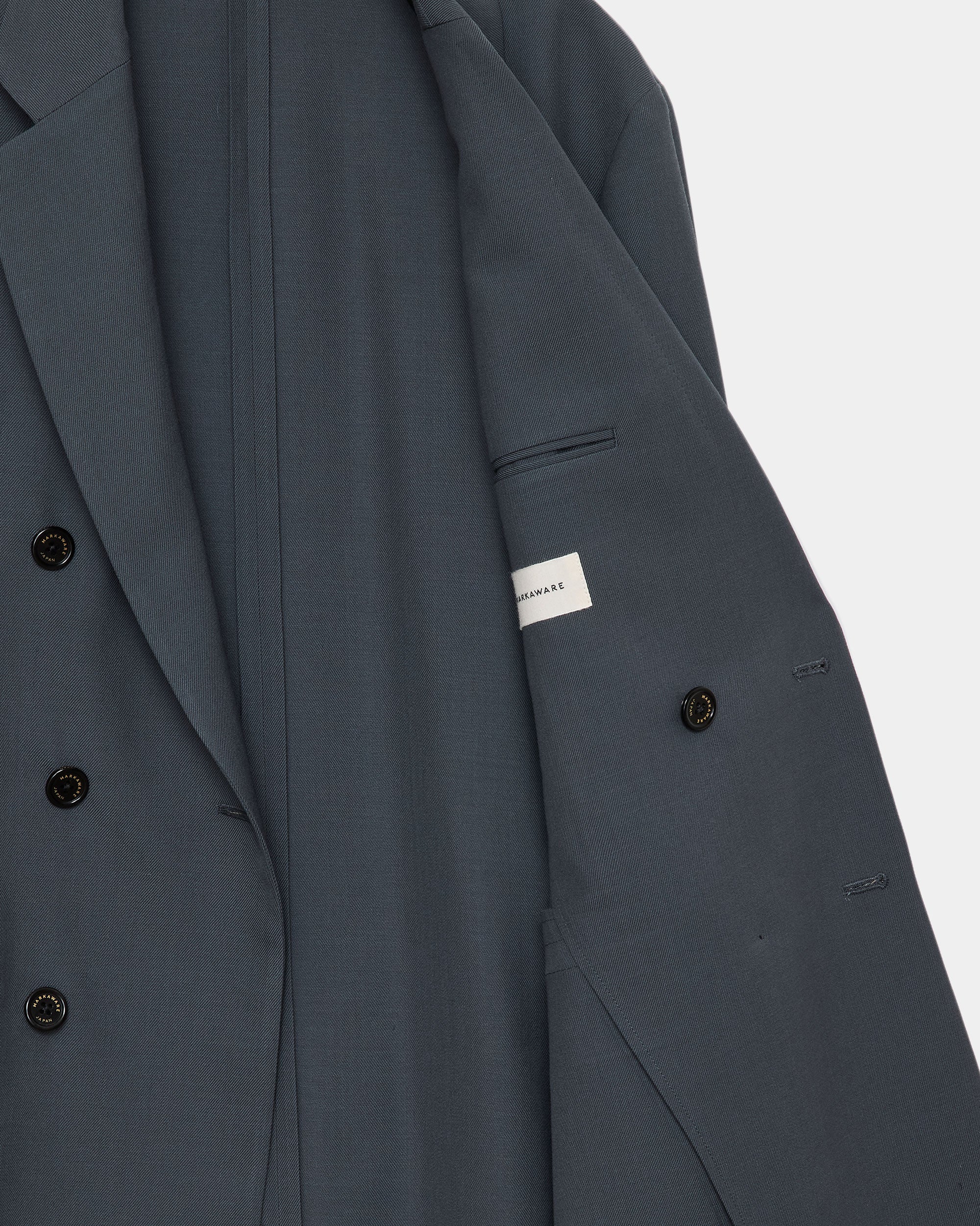 ORGANIC WOOL SURVIVAL CLOTH® DOUBLE BREASTED COMFORT JACKET, Forest Gray