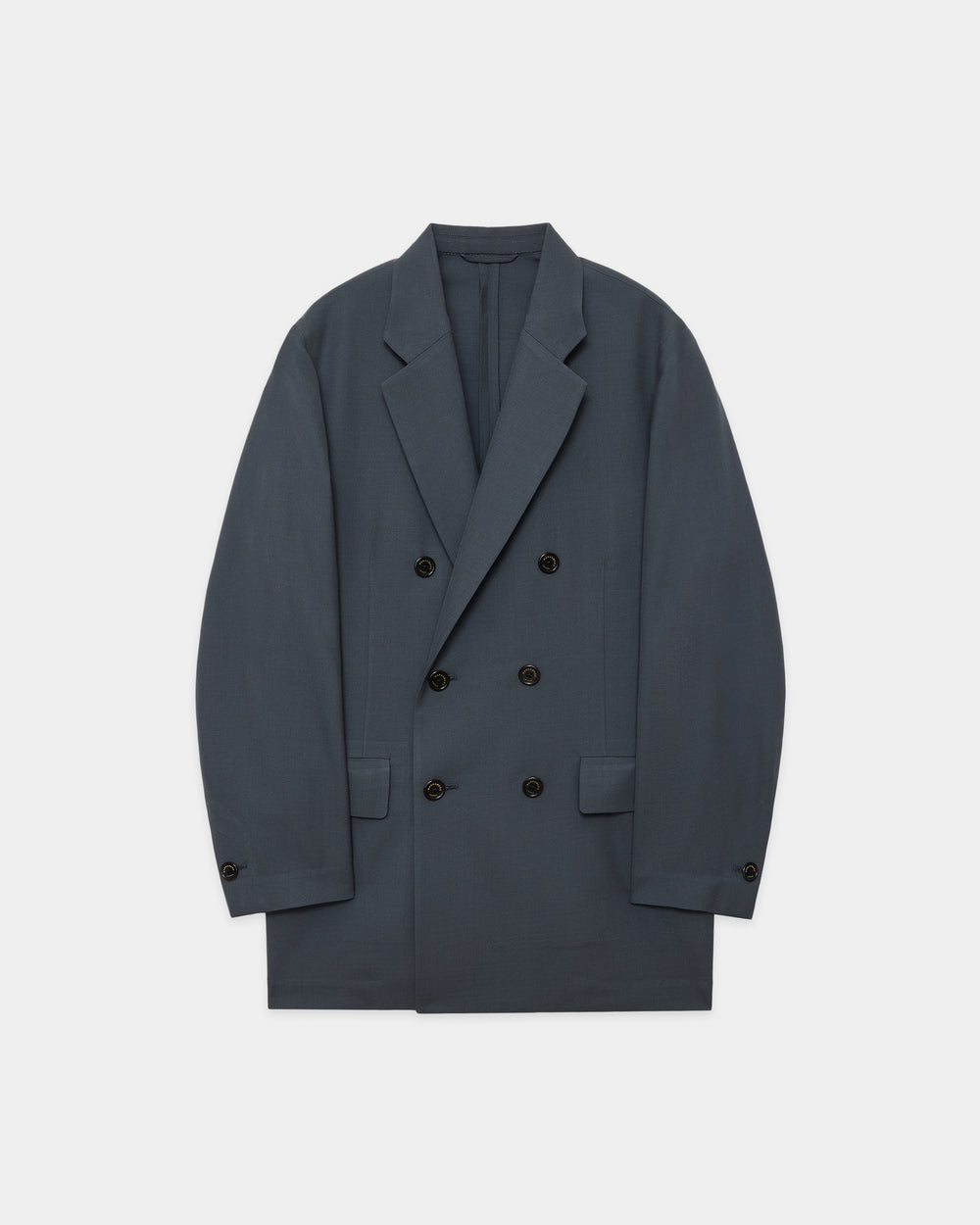 3/60 オーガニックウールサバイバルクロス® / ダブルブレステッドコンフォートジャケット, Forest Gray