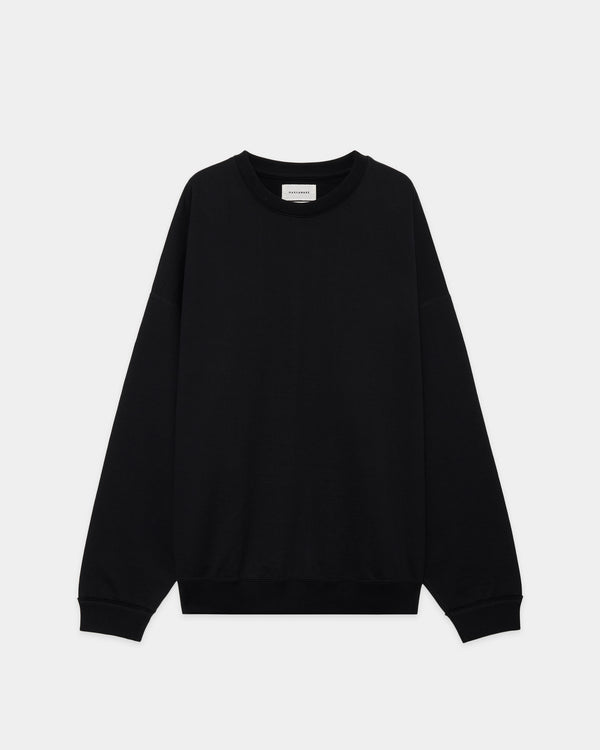 オーガニックコットンヘビー吊裏毛 / ヒュージスウェット, Black