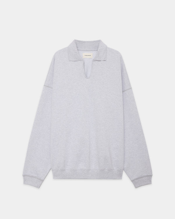 オーガニックコットンヘビー吊裏毛 / スキッパーヒュージスウェット, Ash Gray