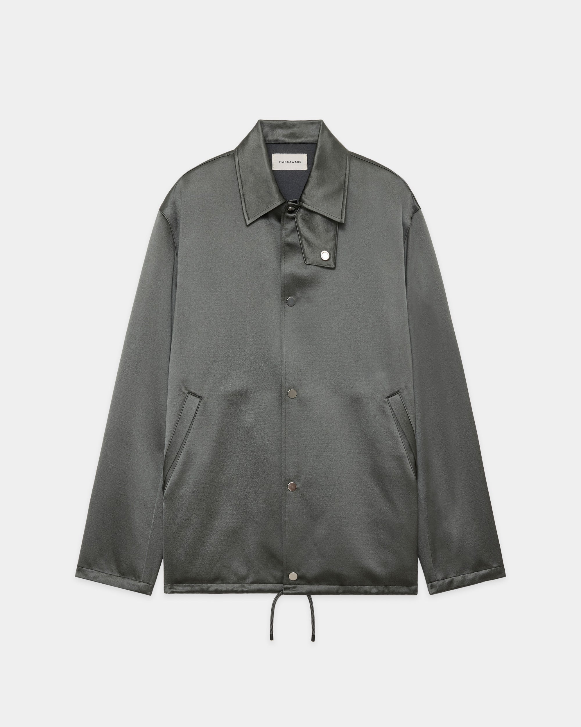 ブラタクシルク×カシミヤサテン / コーチジャケットII, Sage Green