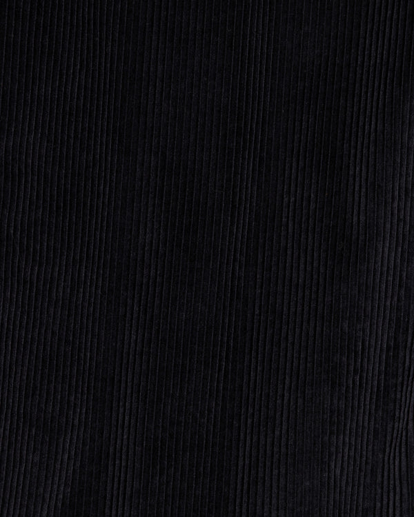 ORGANIC COTTON 6-WALE CORDUROY PUFFED MANDARIN COLLAR WORK JACKET, Black