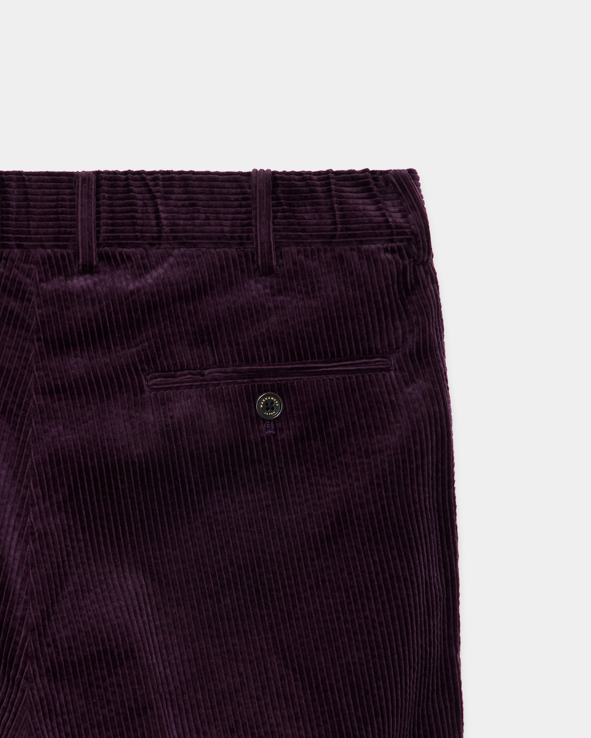 ORGANIC COTTON 6-WALE CORDUROY CLASSIC FIT DOUBLE PLEATED TROUSERS, Purple