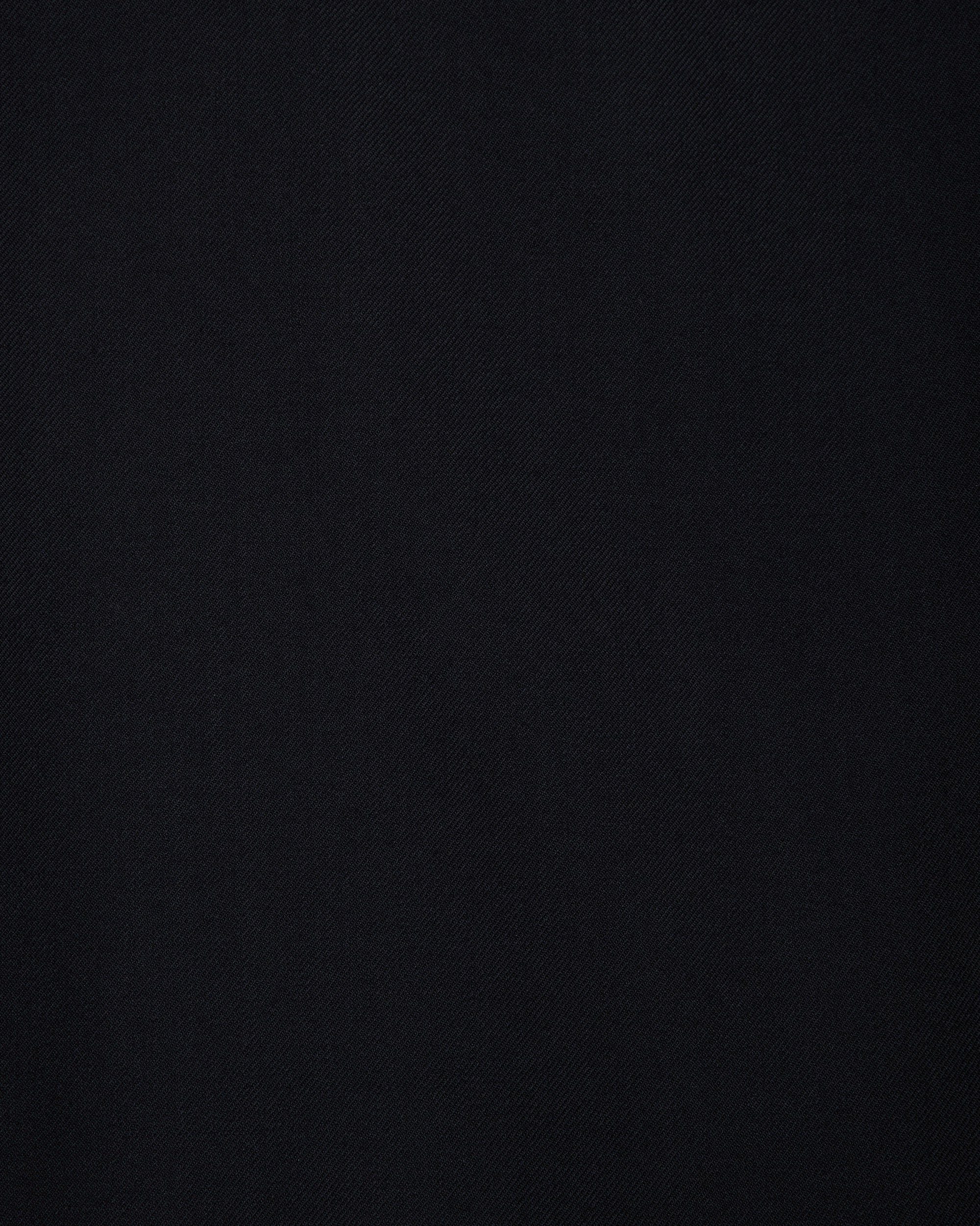 2/80 ORGANIC WOOL VIYELLA HALF ZIP SERVICE JACKET , Black