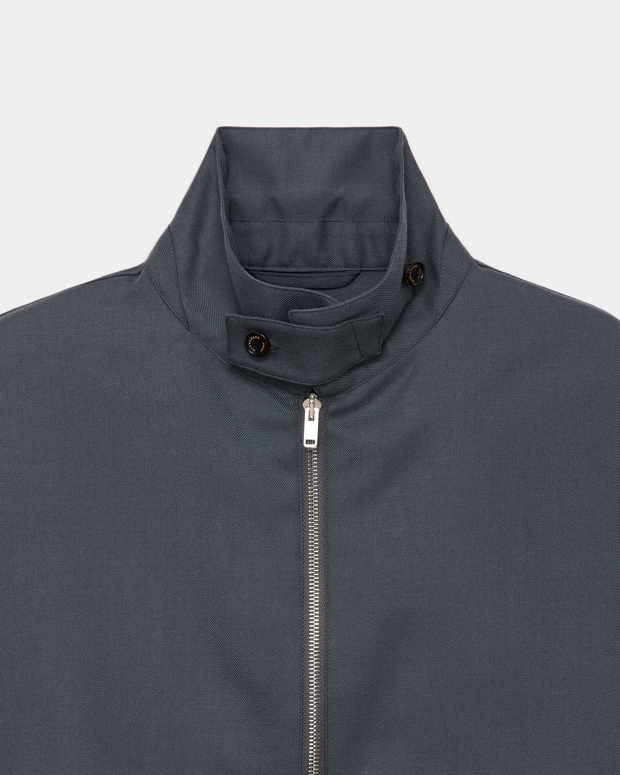 2/80 ORGANIC WOOL VIYELLA HALF ZIP SERVICE JACKET , Forest Gray
