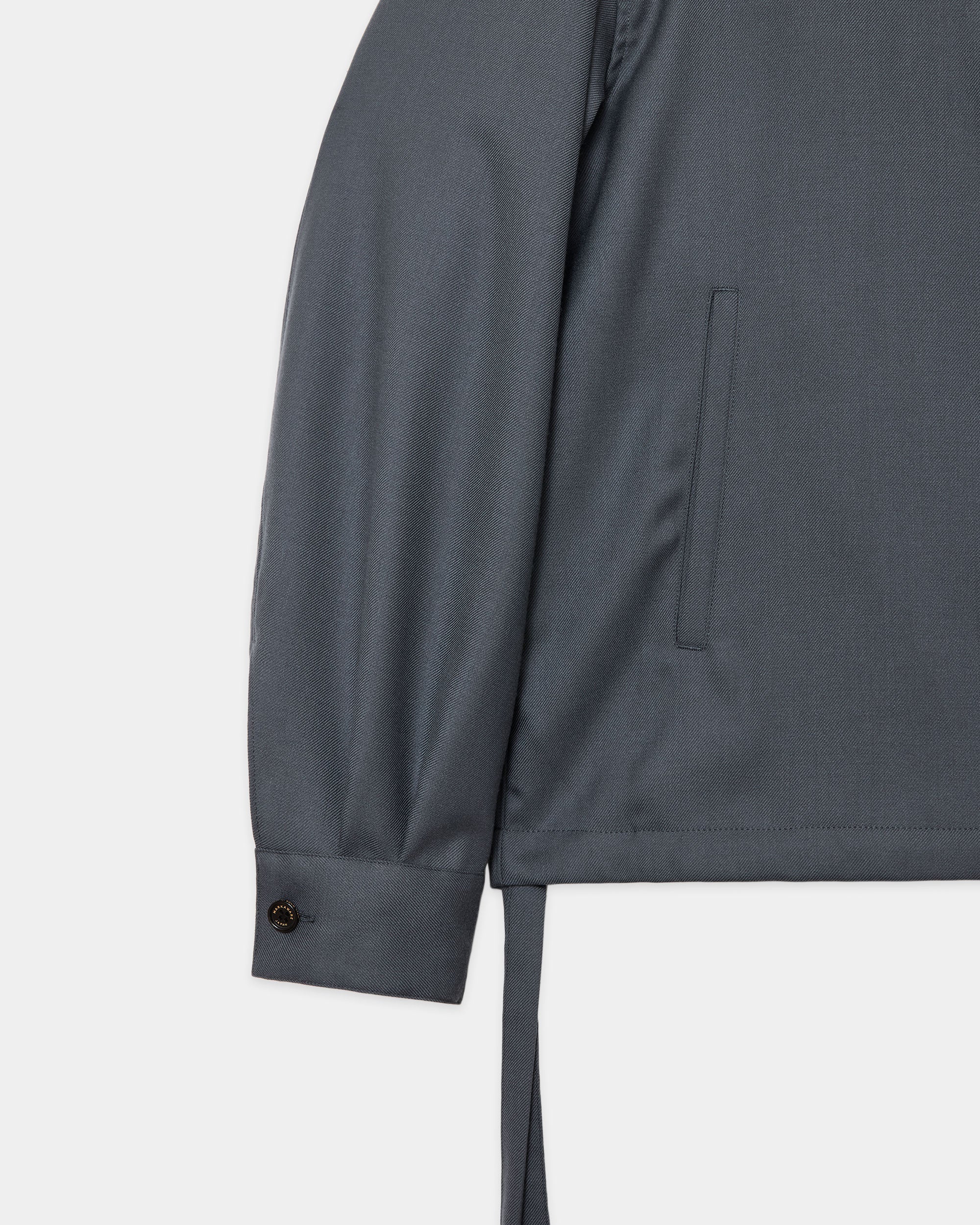 2/80 ORGANIC WOOL VIYELLA HALF ZIP SERVICE JACKET , Forest Gray