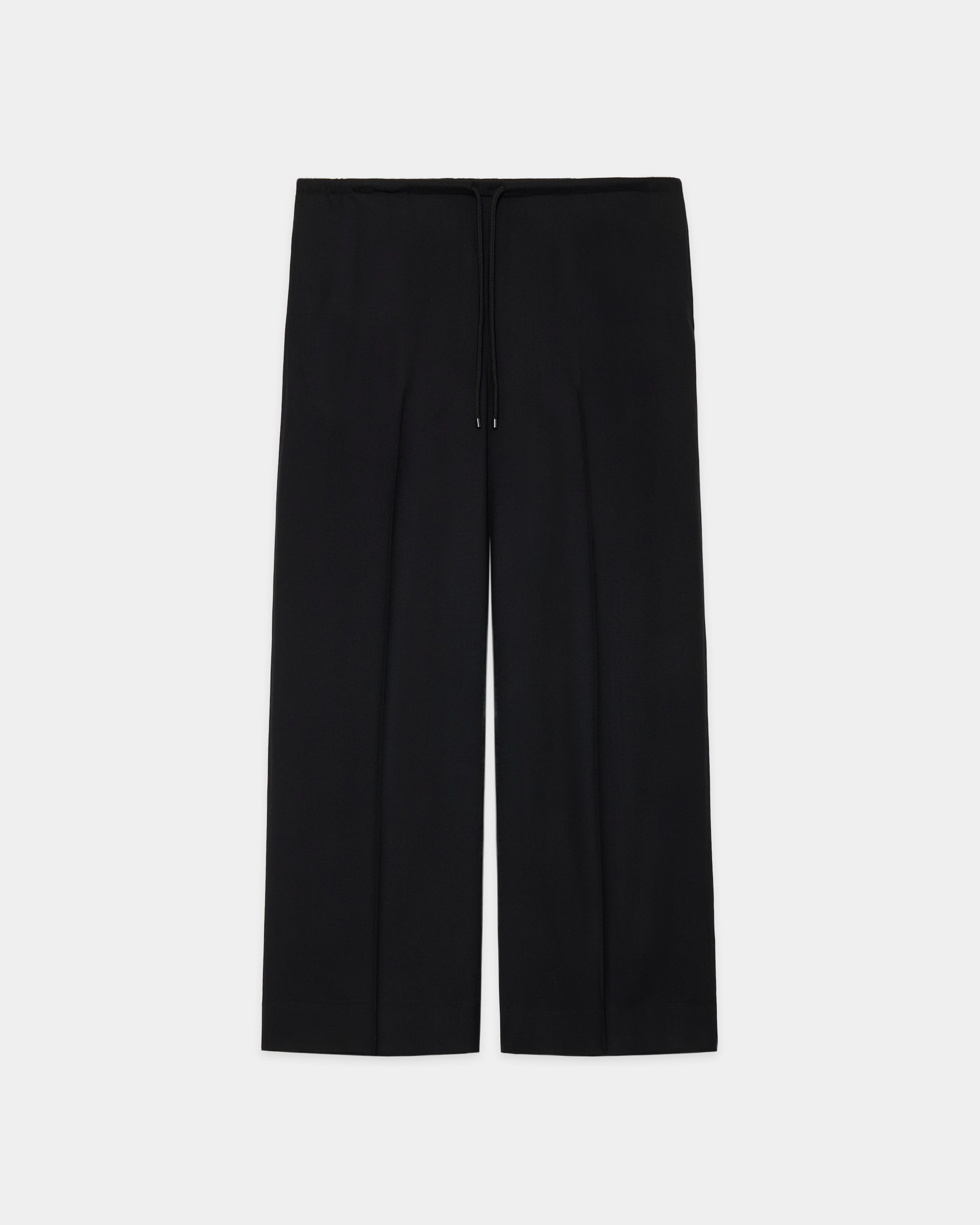 2/80 ORGANIC WOOL VIYELLA PAJAMA PANTS, Black